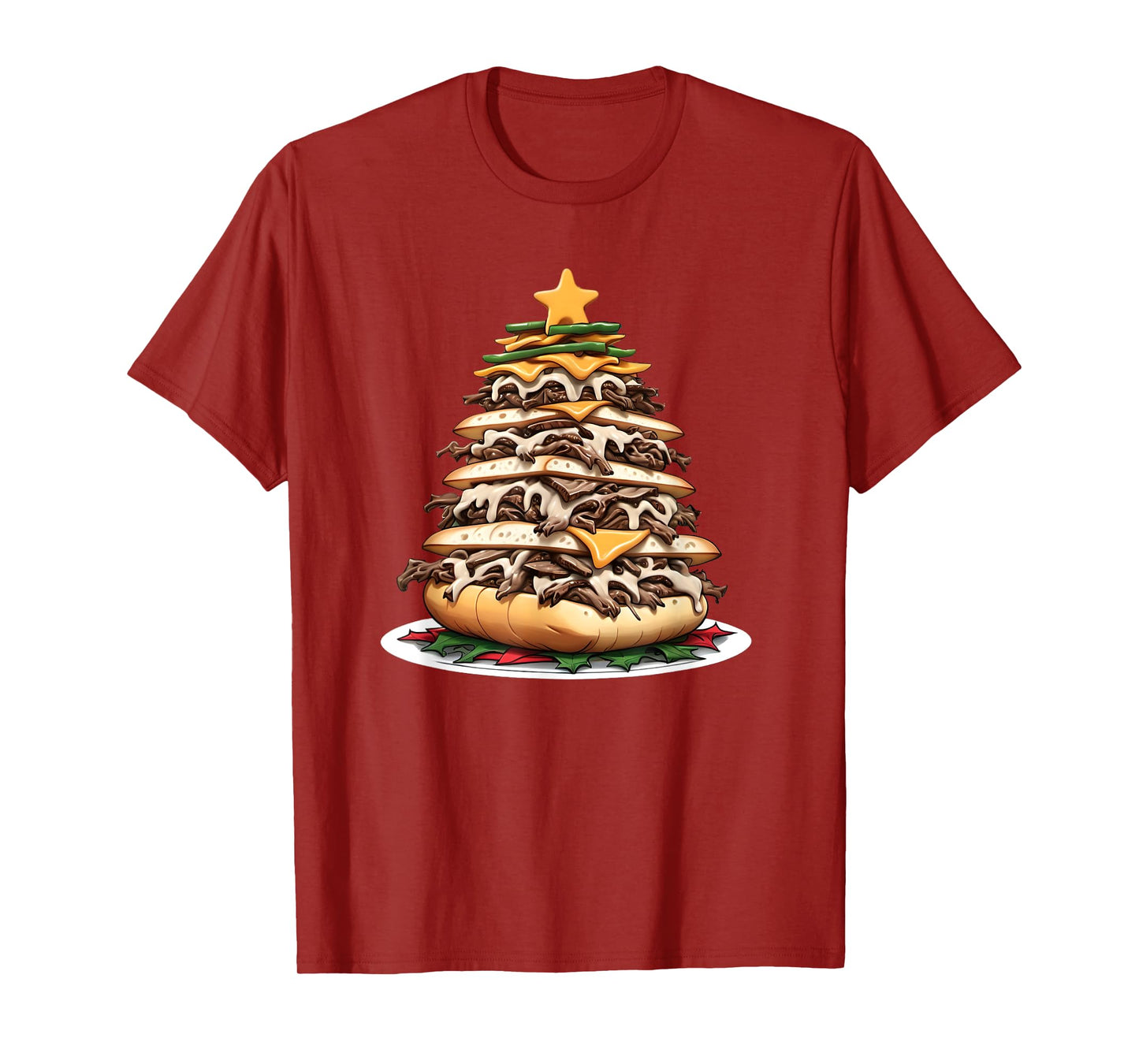 Philly Cheesesteak Christmas Tree T-Shirt