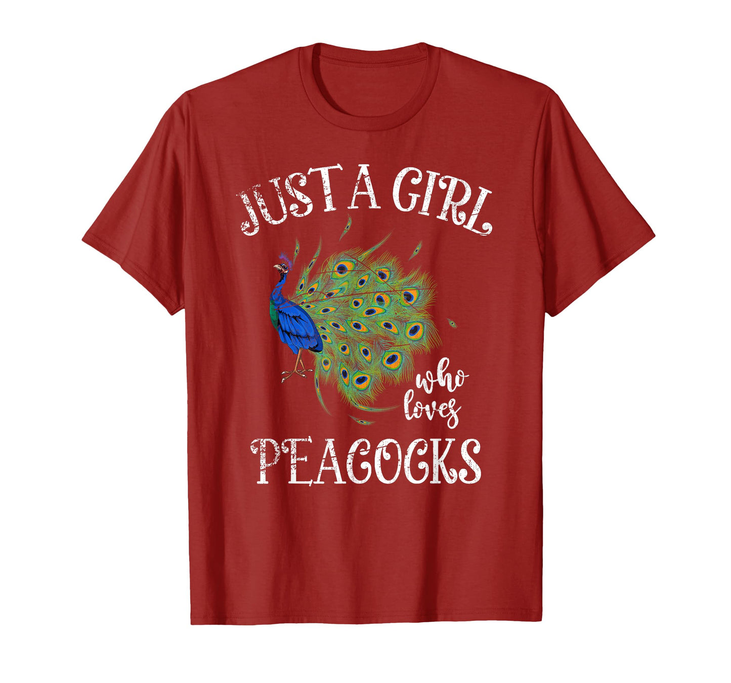 Decorative Peacock Lover Girls Women Zoo Animal Bird Peacock T-Shirt