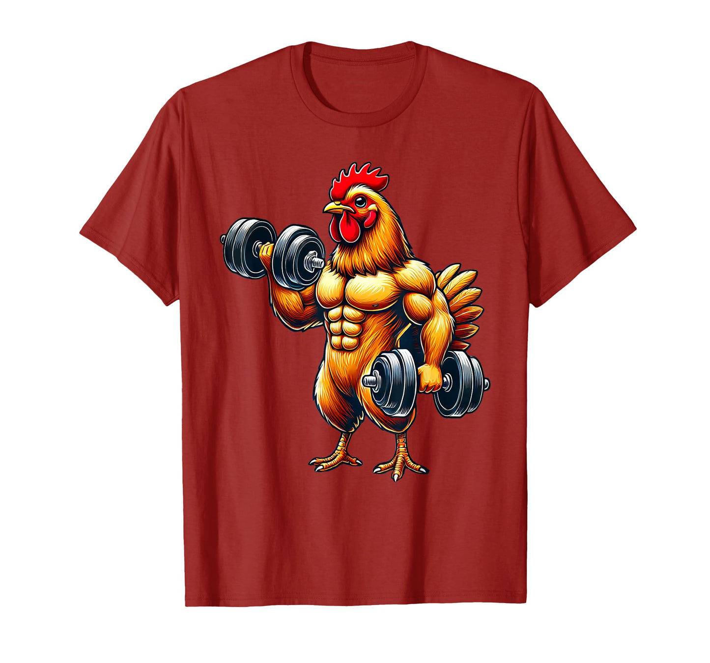 Chicken Powerlifting Weightlifting Gym Apparel Unisex-Adults & Kids T-Shirt Black Small Classic Fit Modern Humorous Animal-Themed T-Shirt