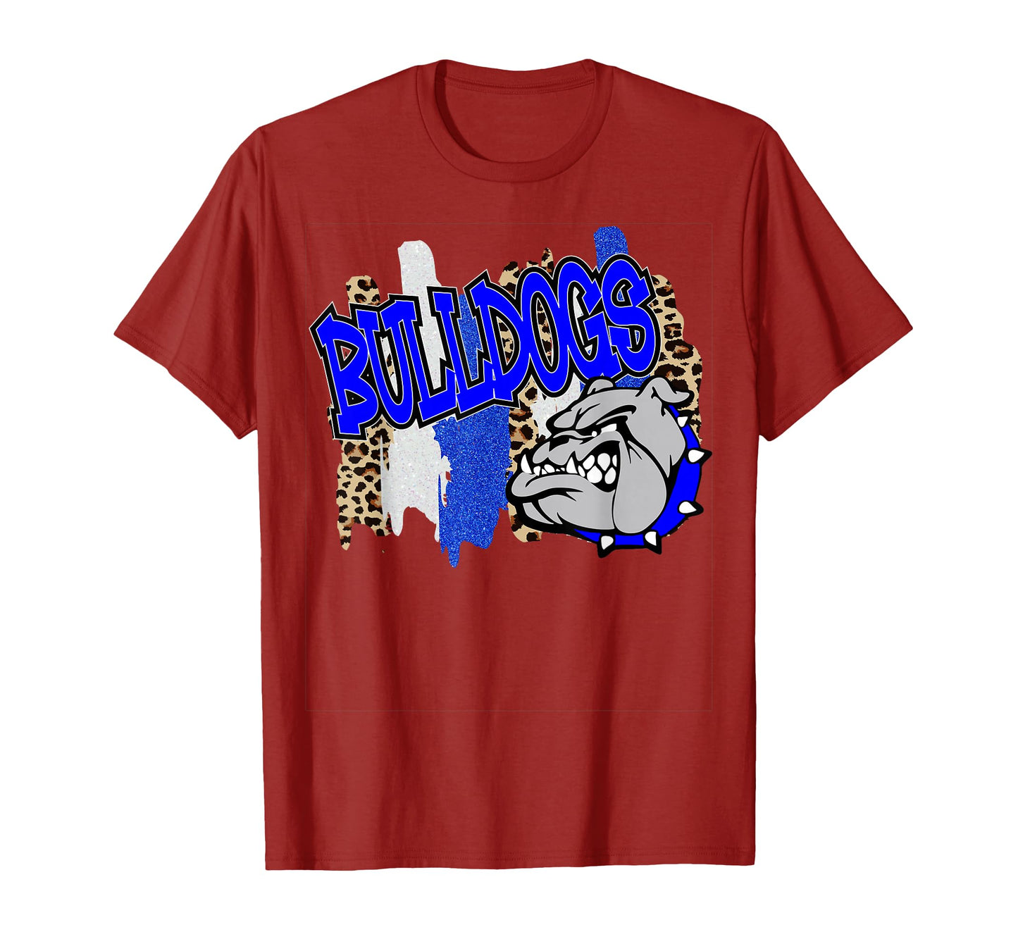 Bulldogs Swash School Spirit Blue White T-Shirt