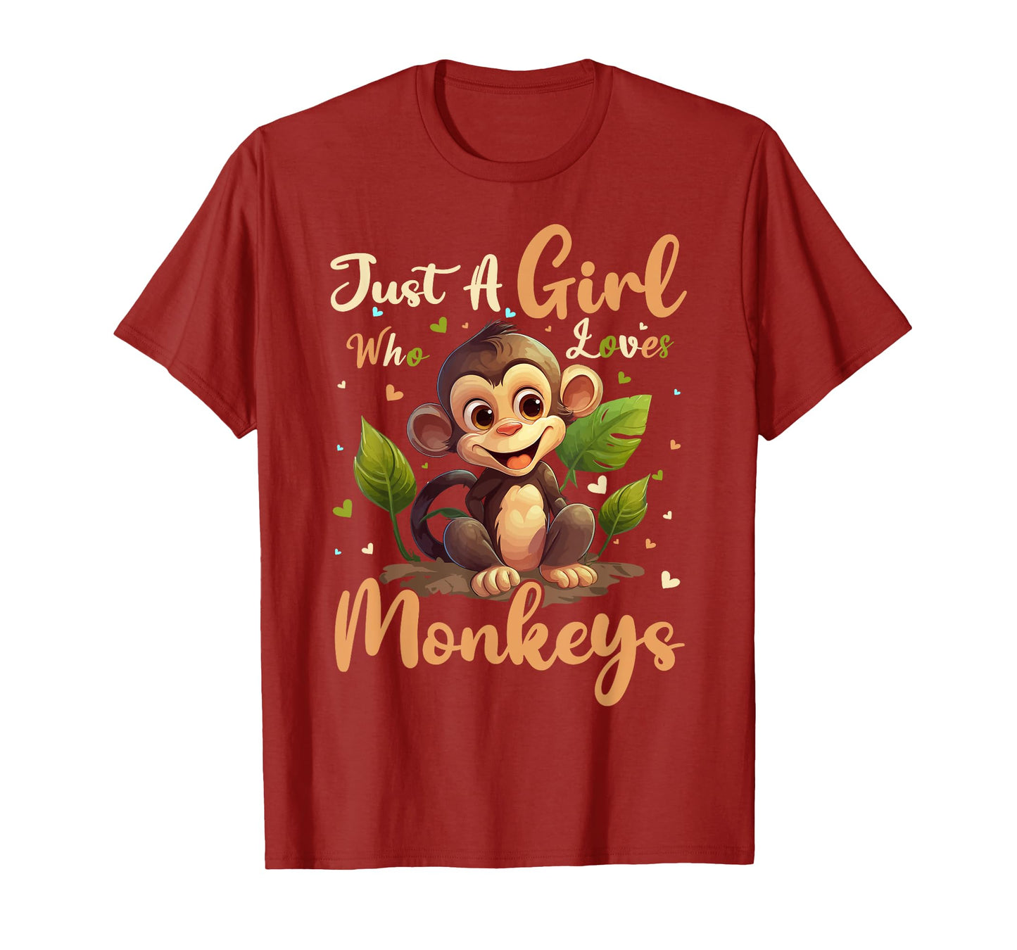 Monkey Lover Just A Girl Who Loves Monkeys T-Shirt