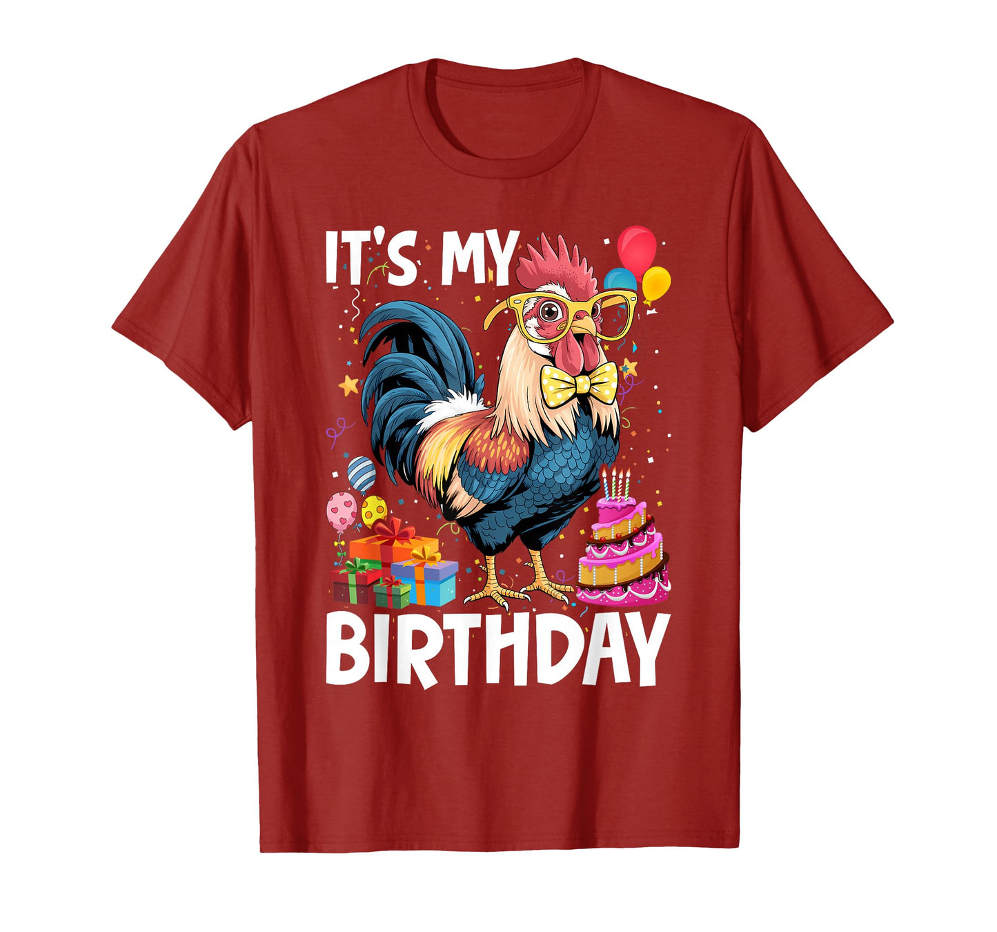 It's My Birthday, a Chicken Stamping Party for Girls T-Shirt