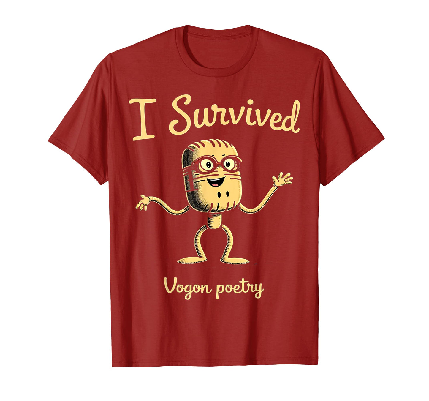 I Survived Vogon Poetry Hitchhiker’s Guide Fan Graphic Humor T-Shirt
