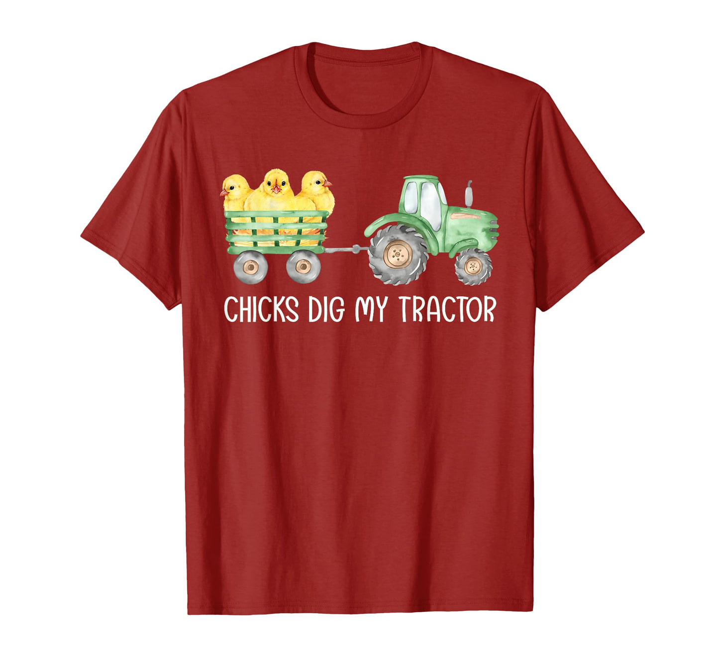 Chicks Dig My Tractor Chicken Easter Day Famer Egg Hunting T-Shirt