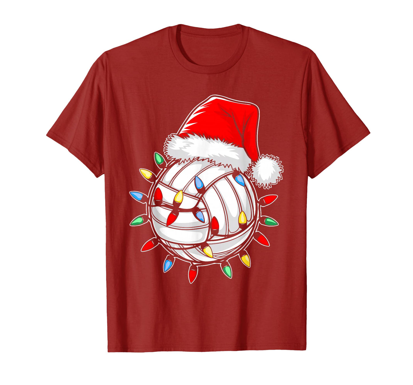 Santa Volleyball Ball Shirt Men Youth Boys Christmas Pajamas T-Shirt