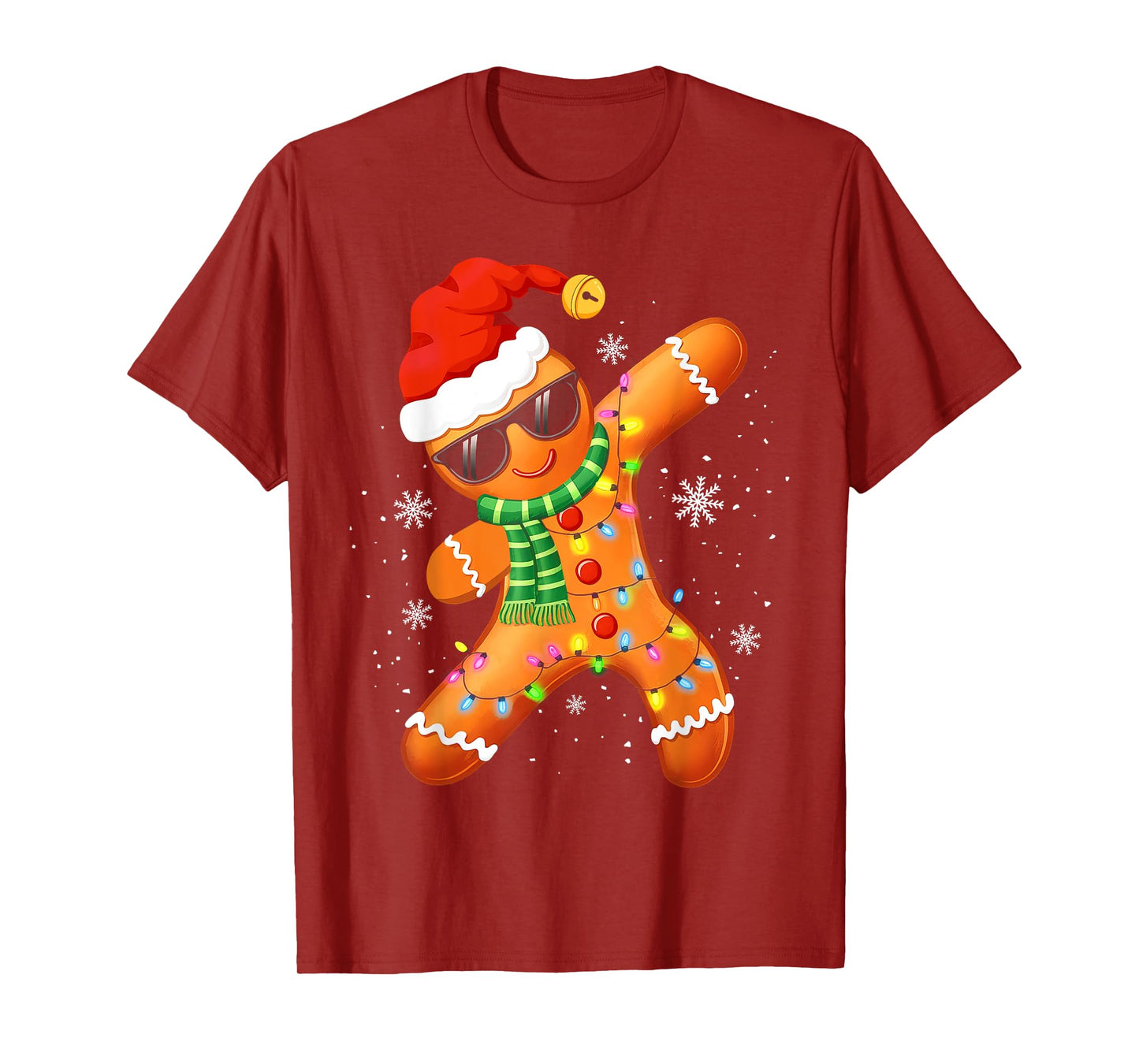 Christmas Shirts Kids Boys Toddler Gingerbread Xmas Lights T-Shirt