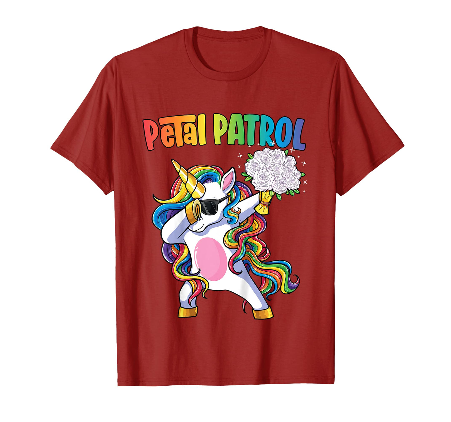 Petal Patrol Shirt Flower Girl Unicorn Girls Wedding T-Shirt
