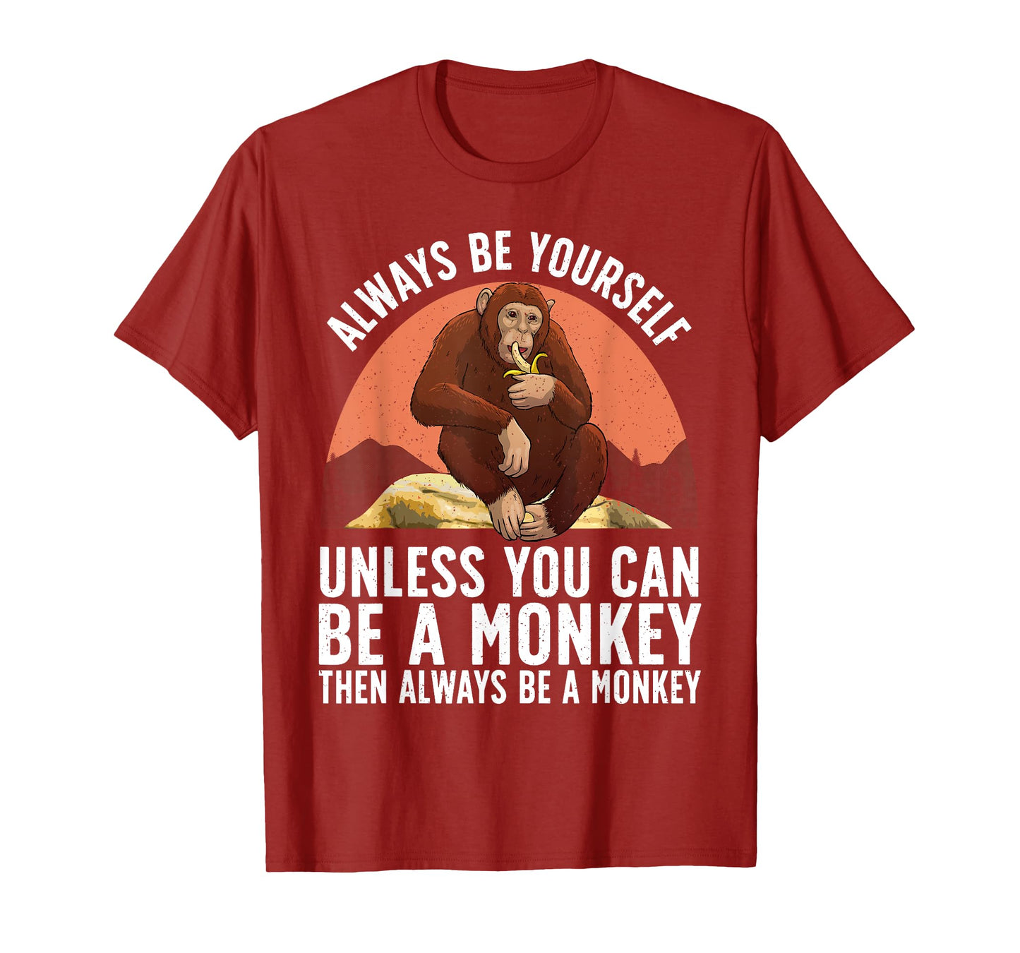 Funny Monkey Art For Men Women Kids Zoo Animal Monkey Lover T-Shirt