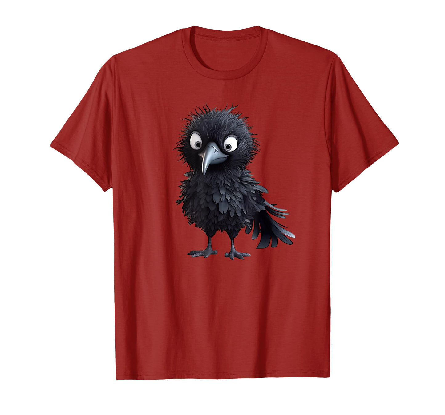 Black Raven Bird Graphic For Gothic Kids Women Men Cute Crow T-Shirt