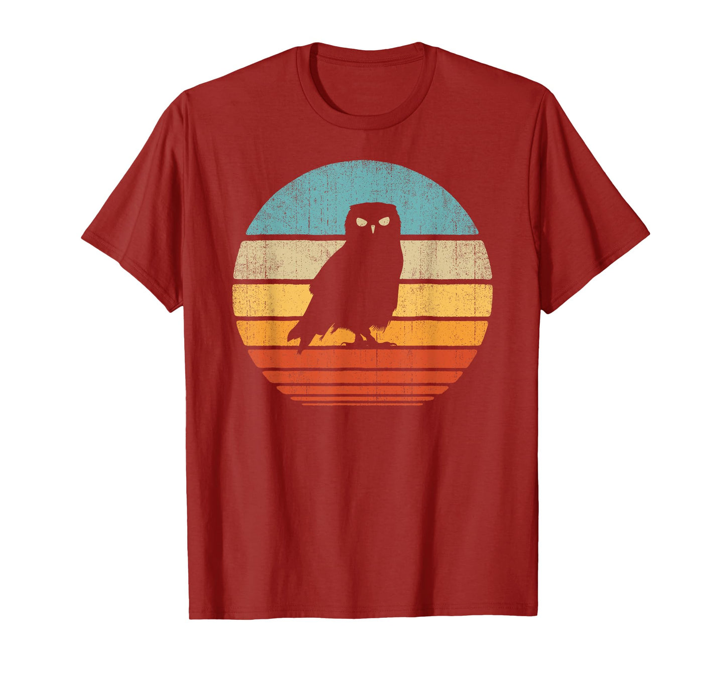 Owl Retro Vintage 60s 70s Sunset Bird T-Shirt