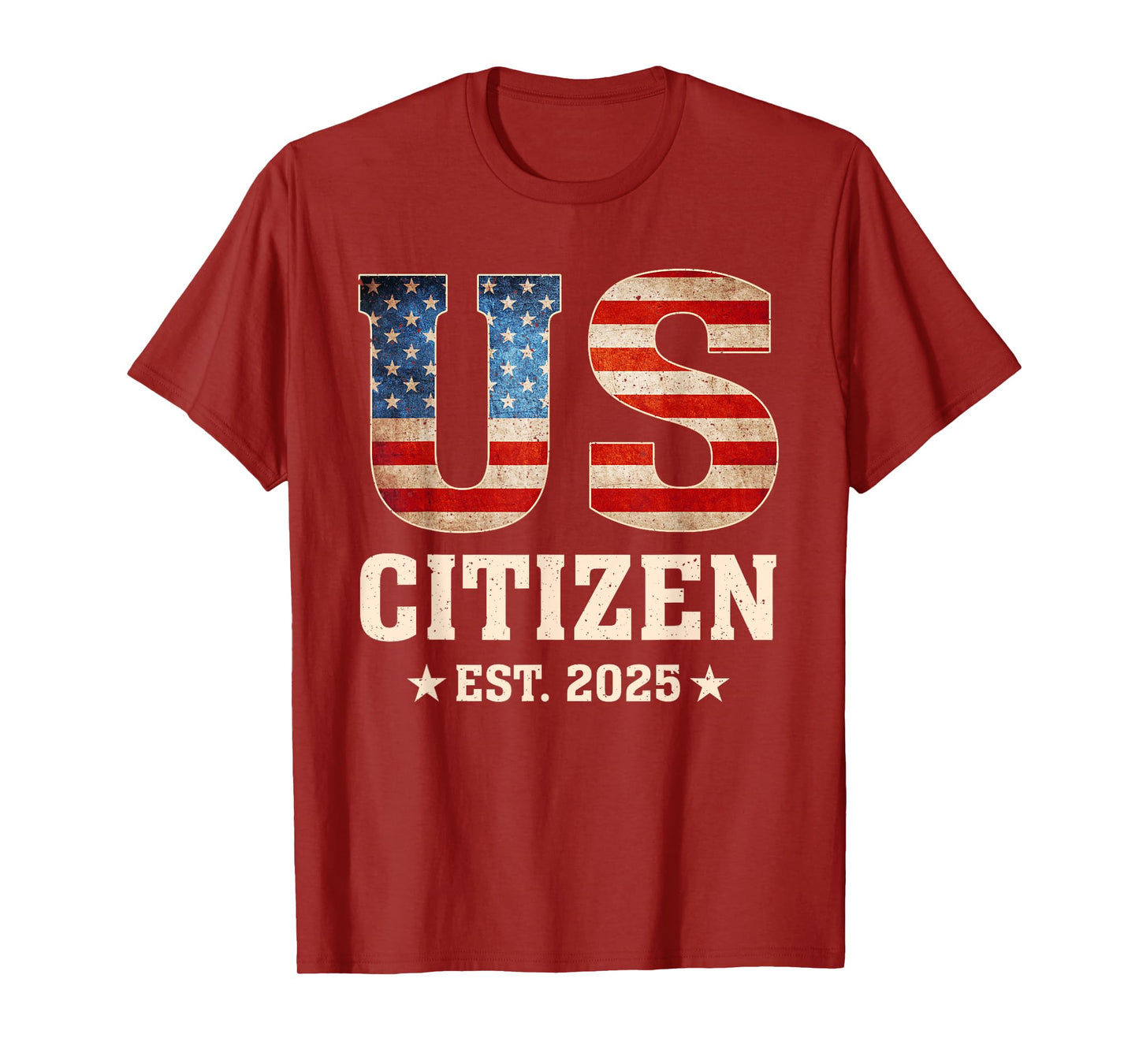 Us Citizen Est 2025 US Flag New Citizenship American New USA T-Shirt