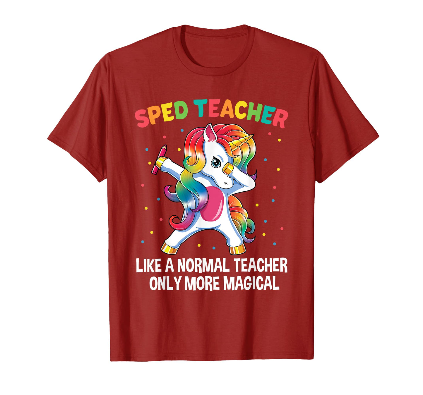 Special Education Teacher Dabbing Unicorn Back To School T-Shirt