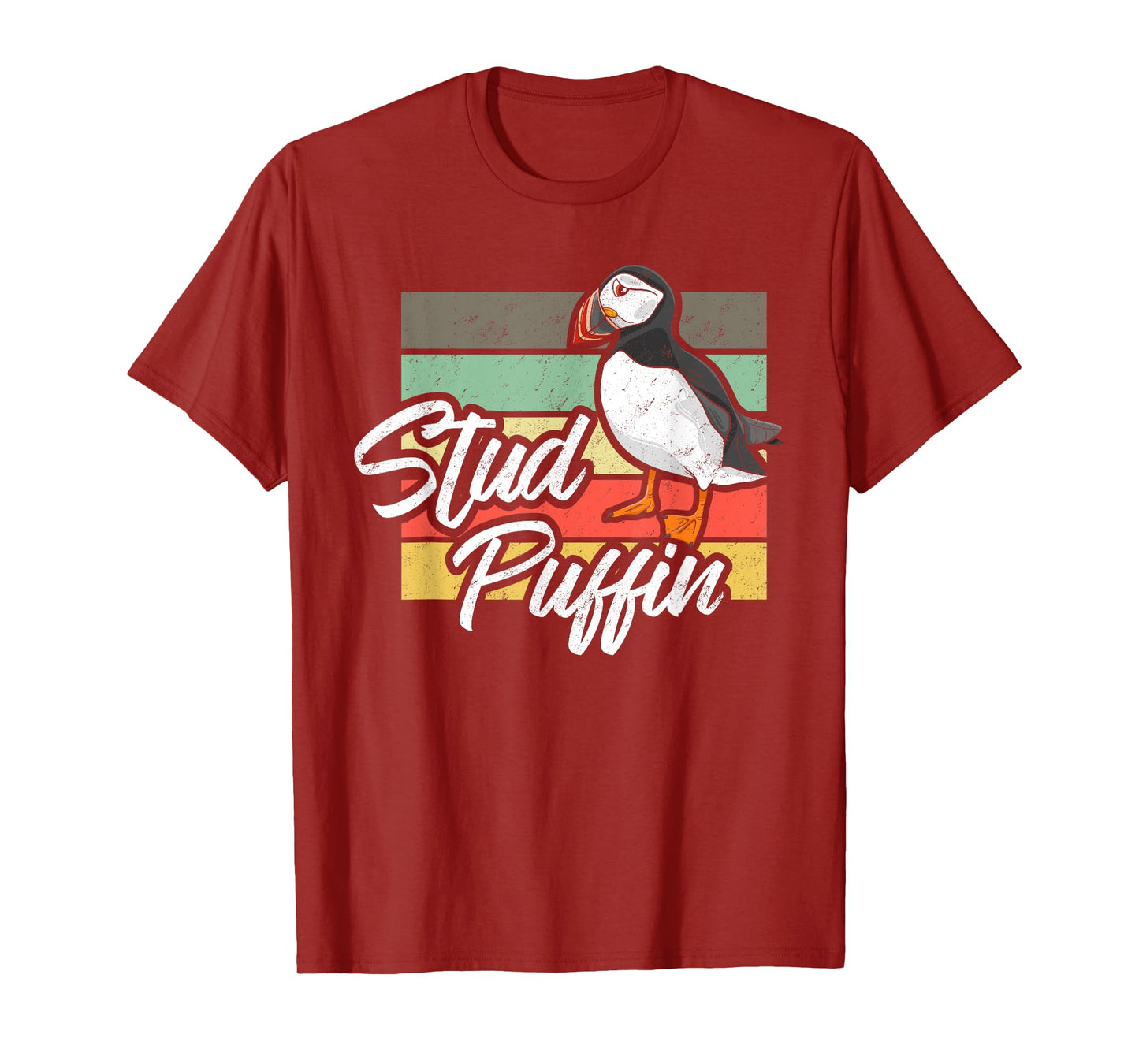 Stud Puffin - Funny Bird Seabird Vintage Retro T-Shirt