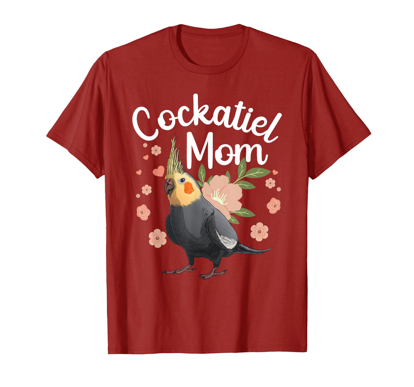 Cool Cockatiel Art For Mom Women Parrot Parakeet Bird Lover T-Shirt