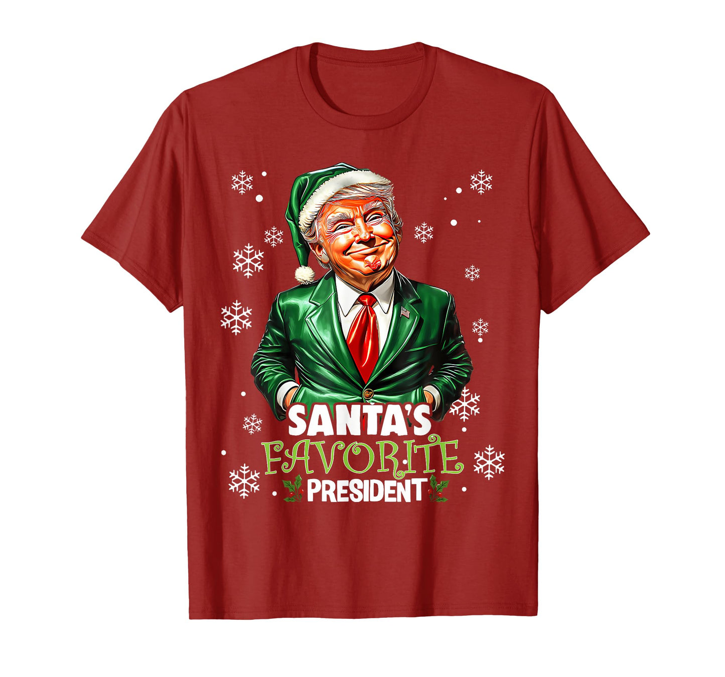 Santa's Favorite President Funny Trump Christmas Xmas T-Shirt