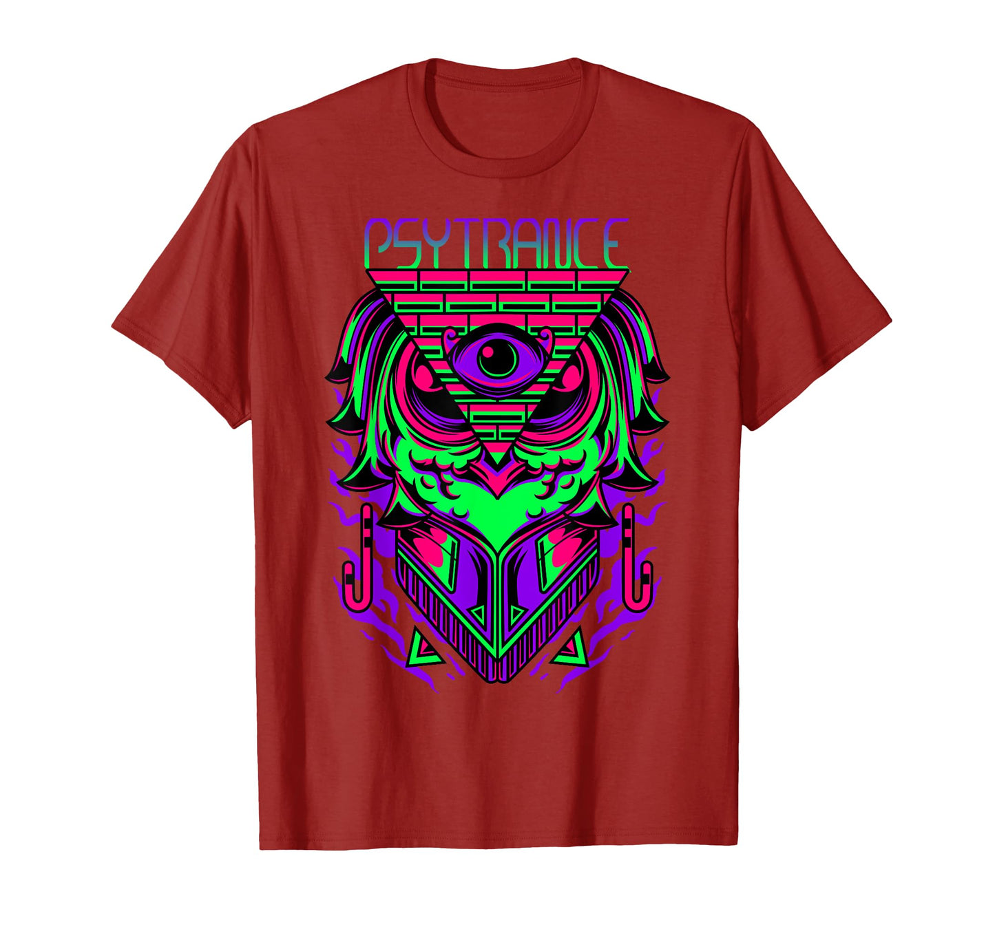 Psytrance Shirt, Rave Shirt, Techno Owl, EDM, Trippy 3rd Eye T-Shirt