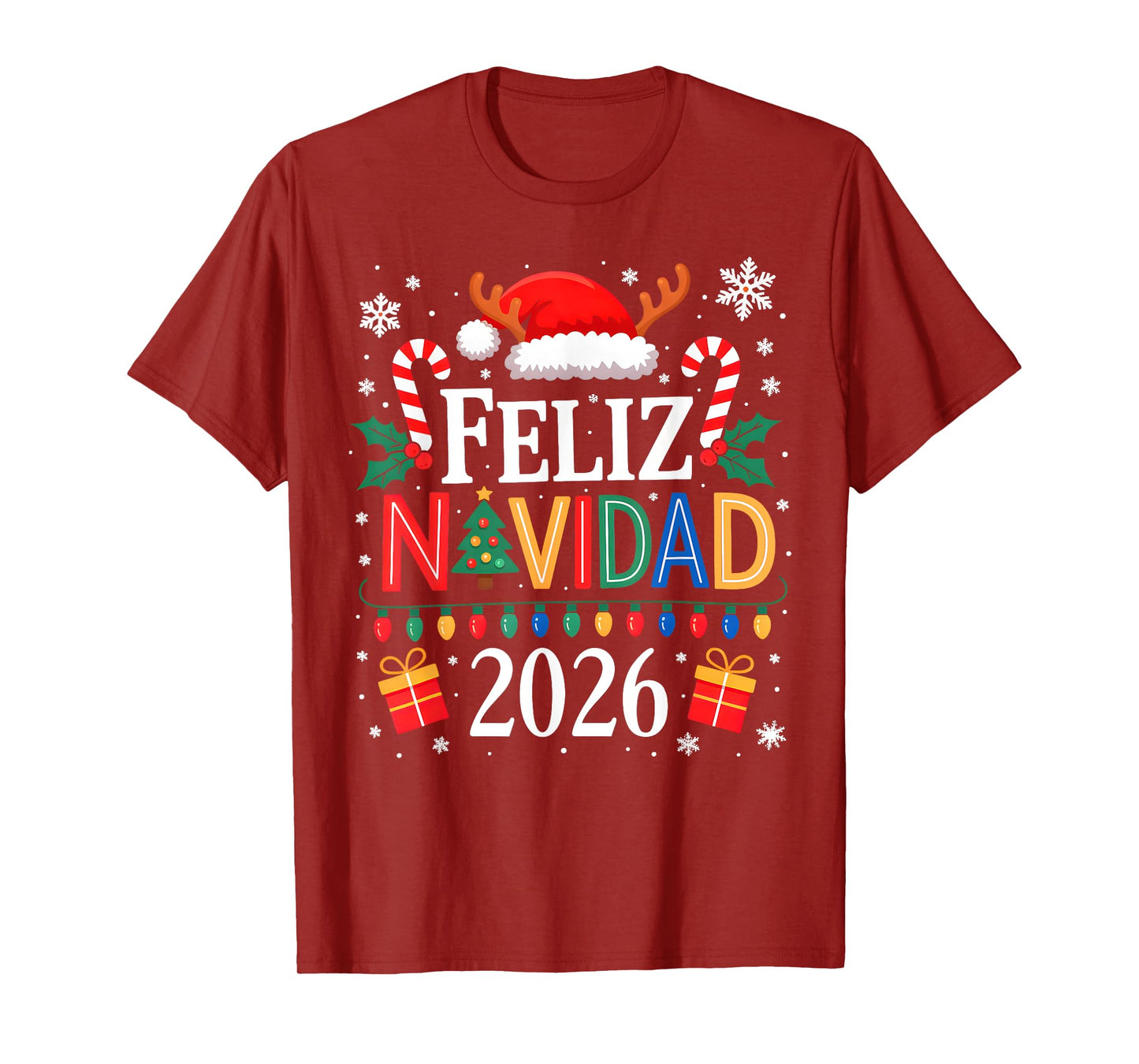 Feliz Navidad 2026 Matching Family Spanish Christmas Mexican T-Shirt