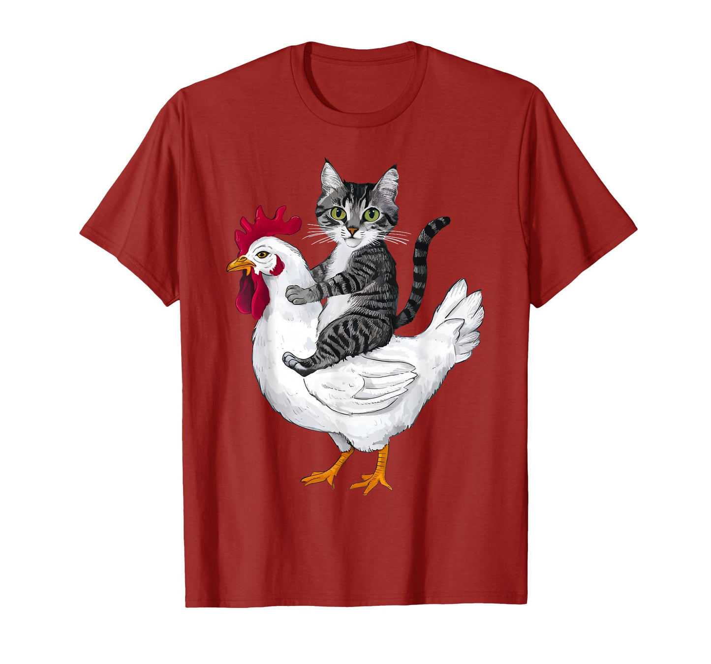 Funny Cat on a Chicken Lover T-Shirt
