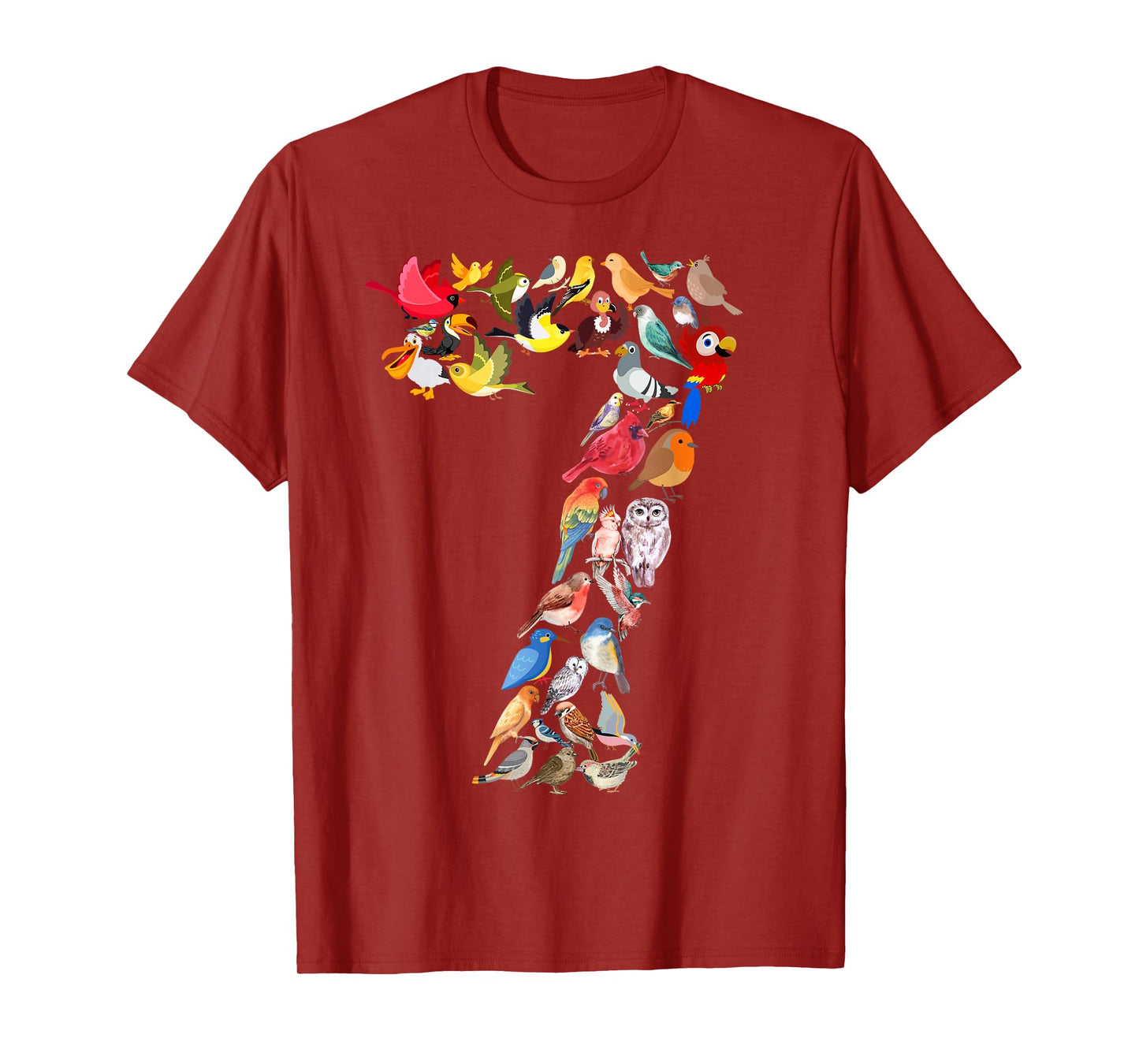 Kids 7th Birthday Birds Themed 7 Years Old Boys Bird Lover T-Shirt