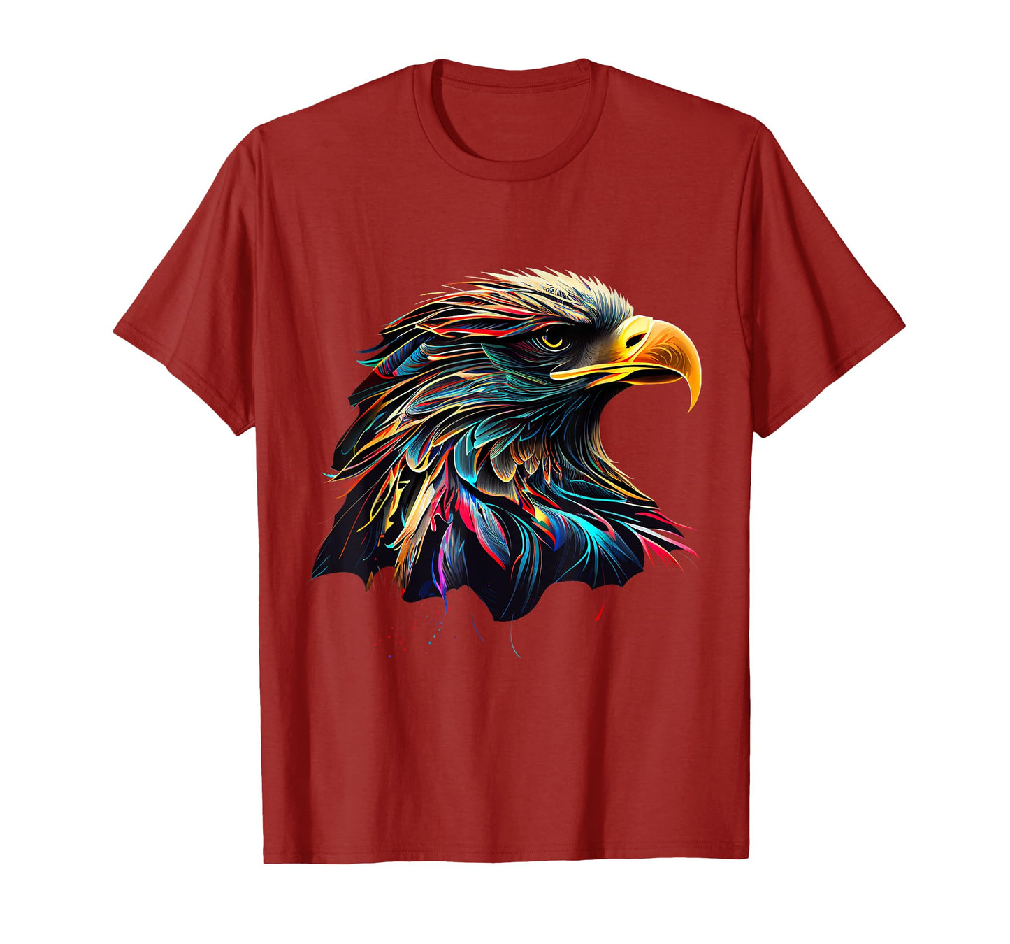 American Bald Eagle Lover Designs Unisex-Adults Bald Eagle Lovers Colorful Pop Art American Bald Eagle T-Shirt