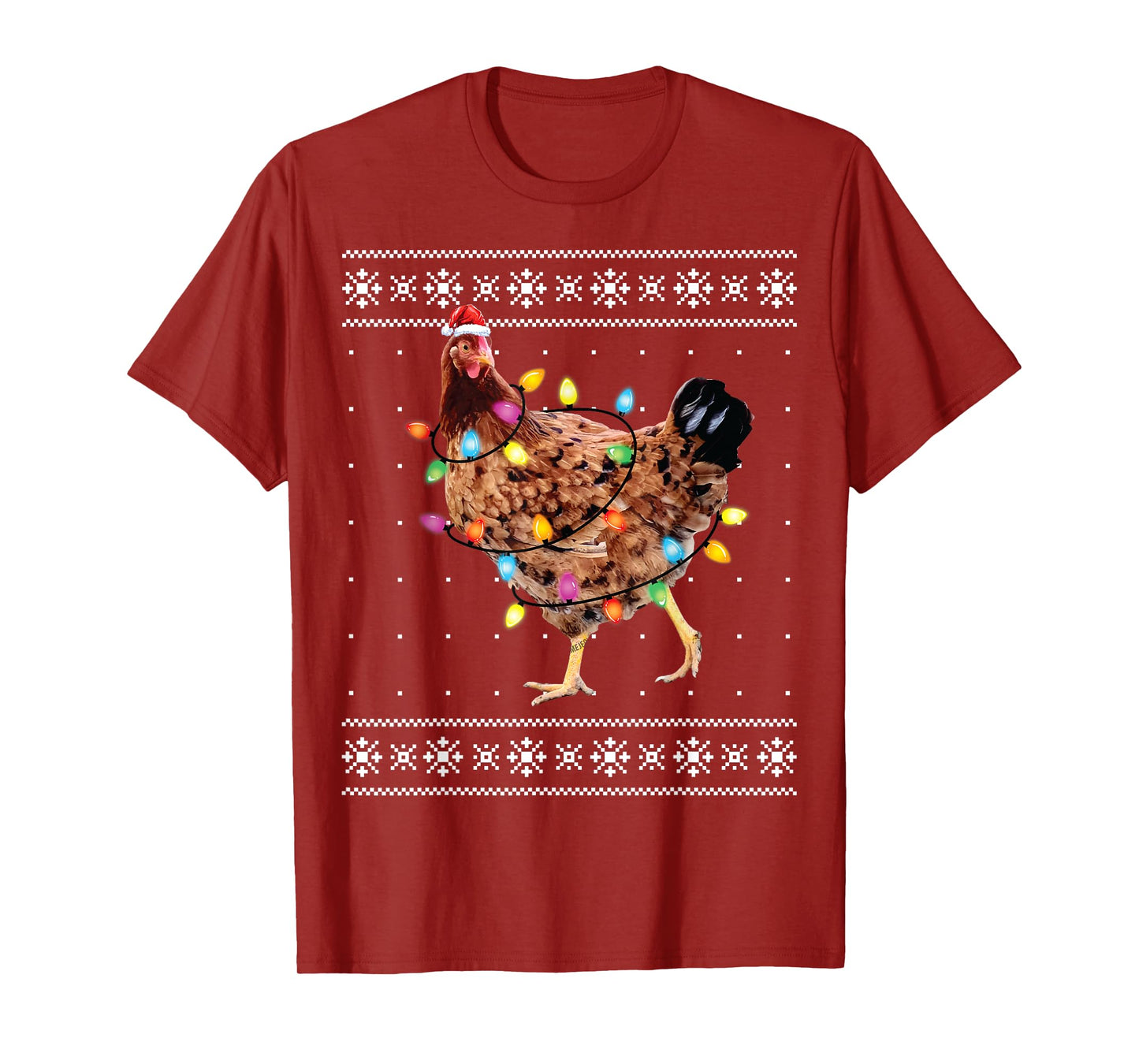 Funny Christmas Santa Chicken Xmas Ugly Sweater T-Shirt