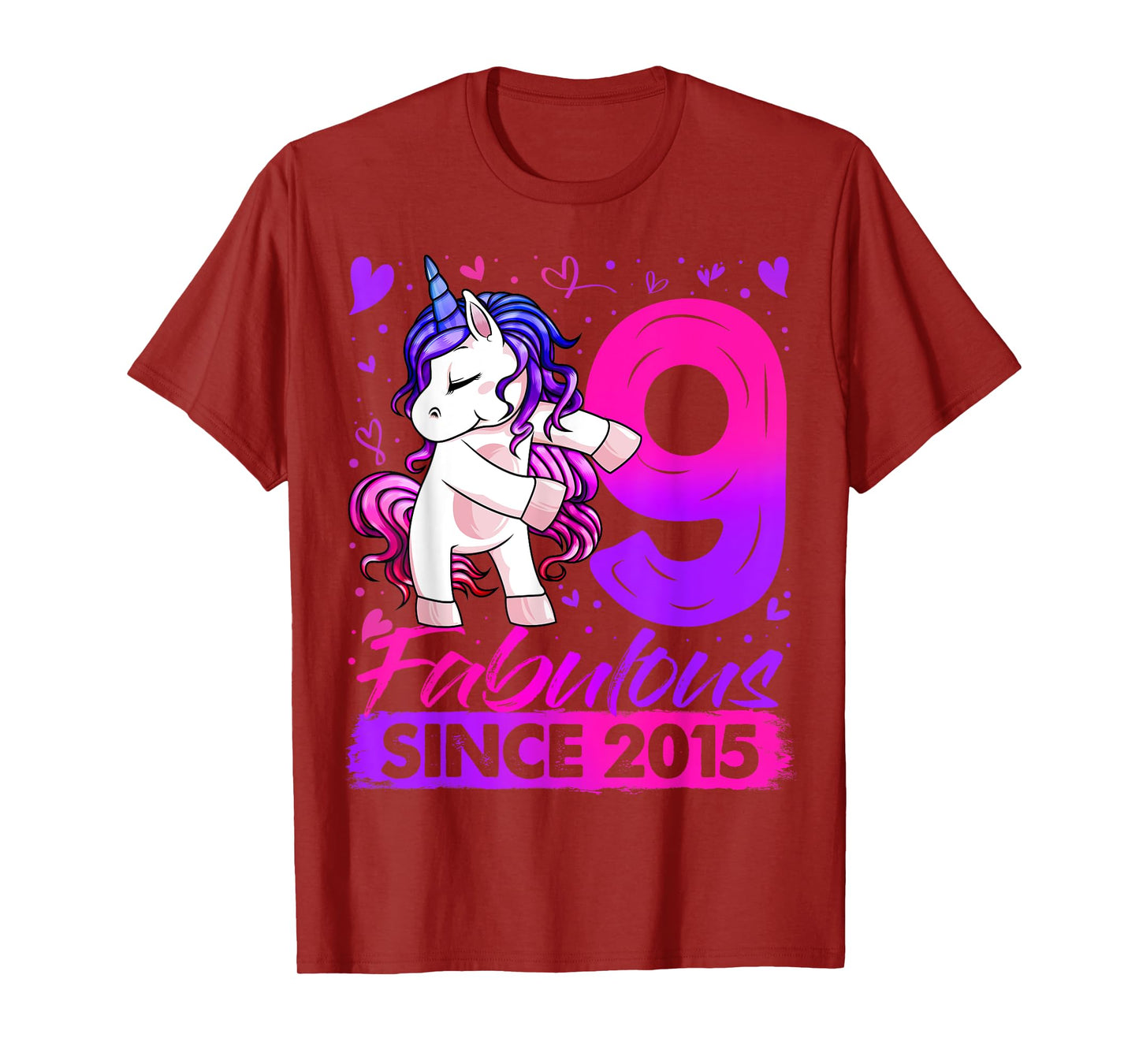 9 Years Old Flossing Unicorn Gifts 9th Birthday Girl Party T-Shirt