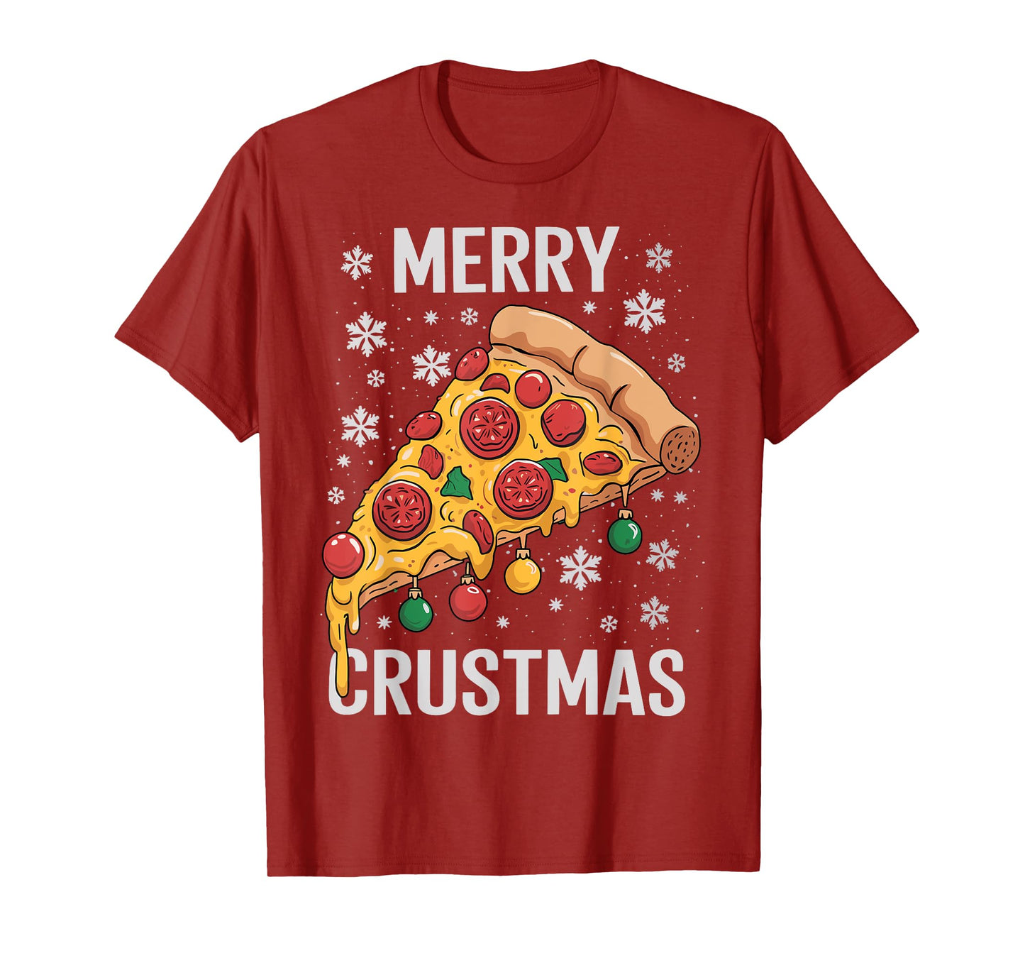 Merry Crustmas Pizza Christmas Xmas T-Shirt