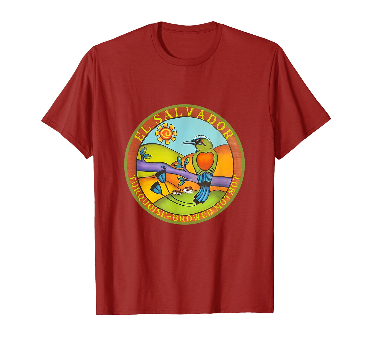 El Salvador Turquoise Browed Motmot bird watching travel T-Shirt