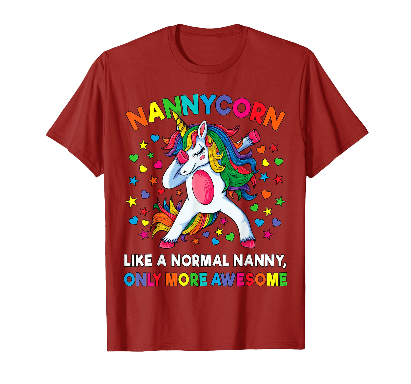 Nannycorn Like A Nanny Only Awesome Dabbing Unicorn Women T-Shirt