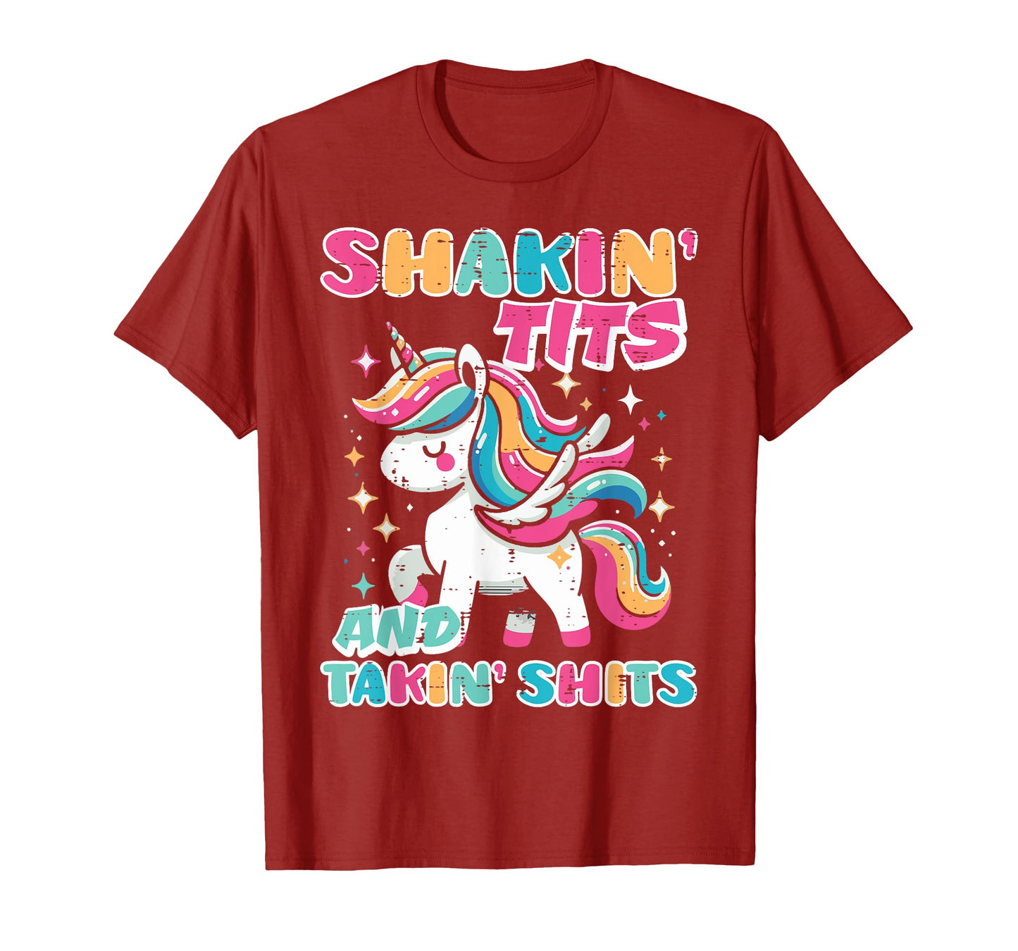 Inappropriate Shakin Takin Unicorn Funny Humor Joke Women T-Shirt