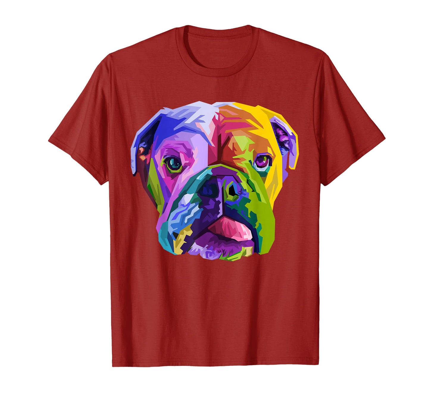 English British Bulldog Pop Art Portrait for Dog Owners T-Shirt