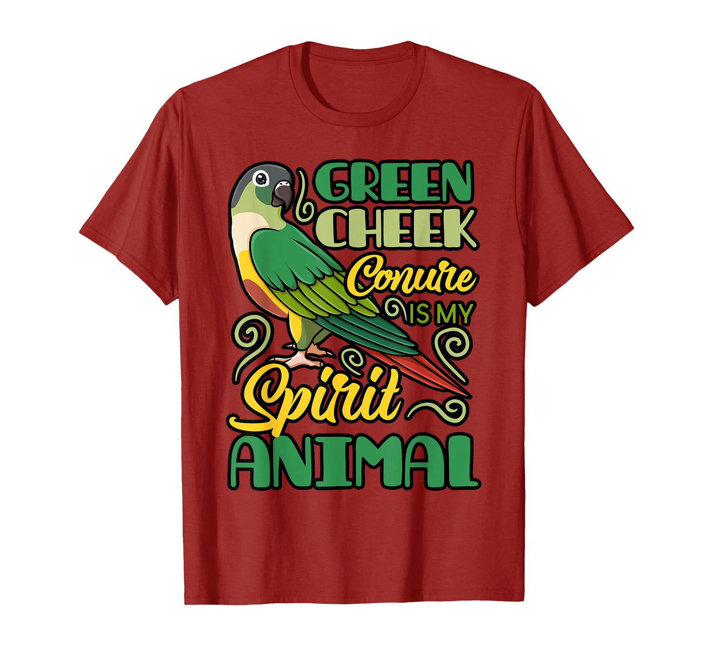 Green Cheek Conure Funny Animals Cute Birds T-Shirt