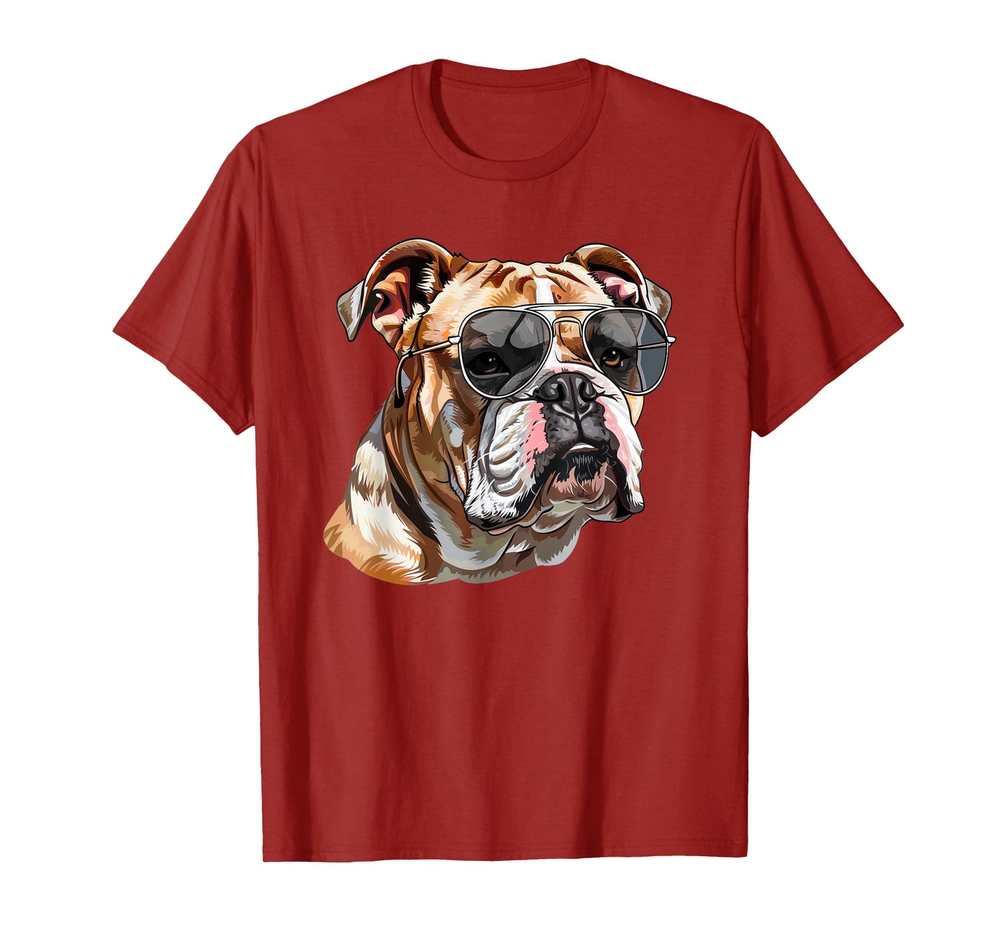 English Bulldog Dog Sunglasses Men Women Kids T-Shirt