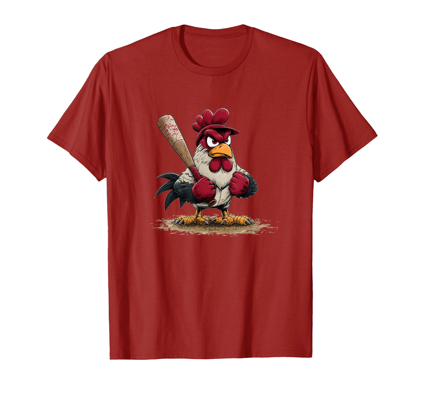 Nice Sport Rooster Look for Baseball and Bat Lovers T-Shirt