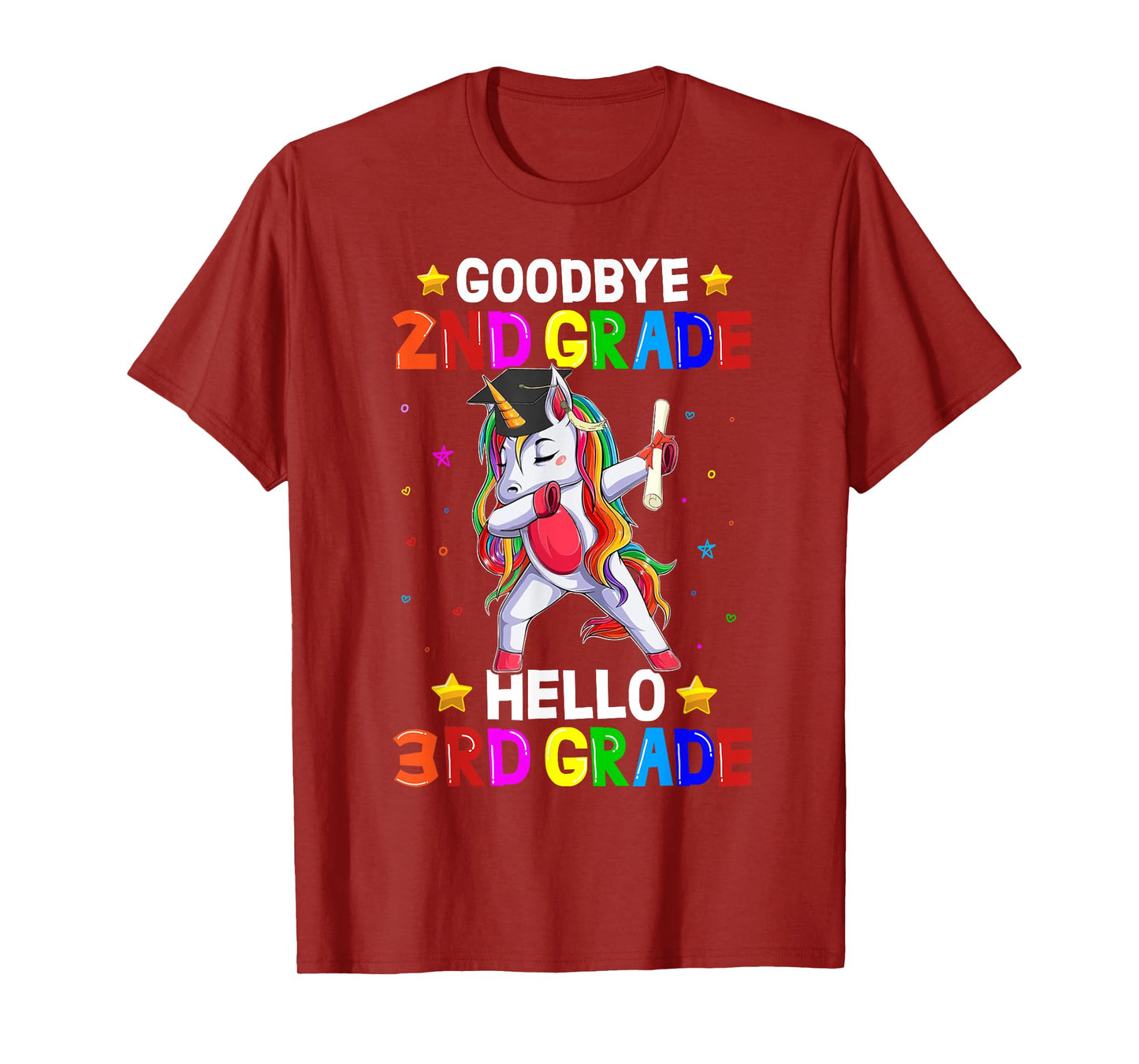Goodbye 2nd Grade Hello 3rd Grade Unicorn Back To School Kid T-Shirt