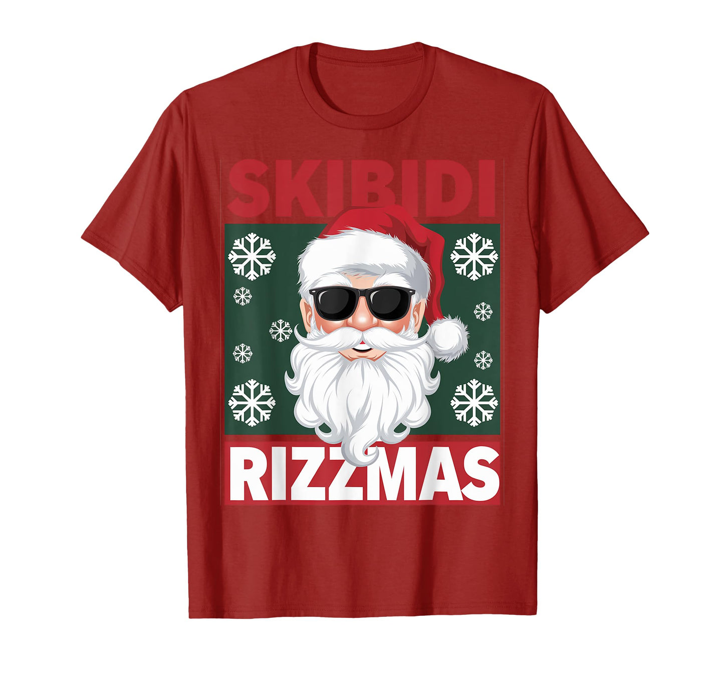 Skibidi Rizzmas Funny Gen Alpha Slang Christmas Penguin T-Shirt