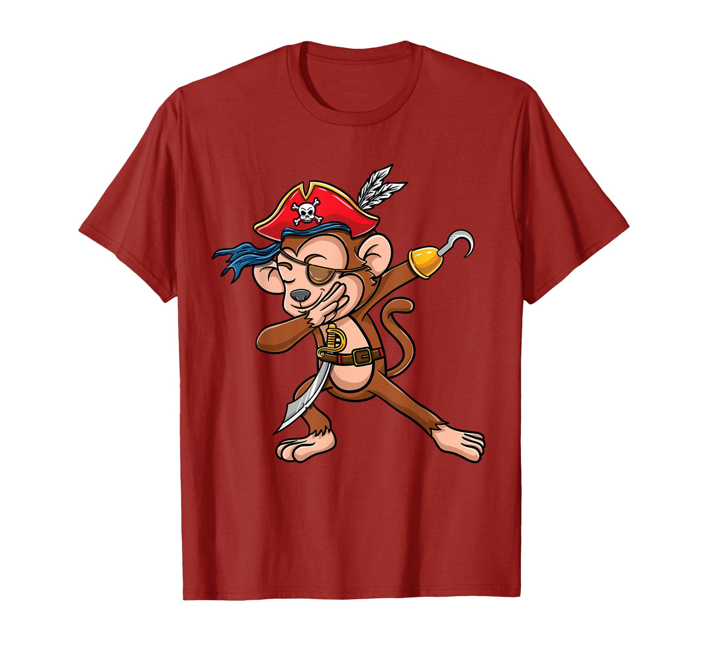 Dabbing Pirate Monkey Halloween T-Shirt