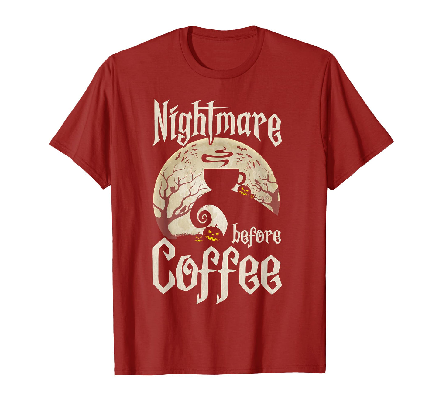 Cute Nightmare Before Coffee Halloween Shirt Funny Mug Gift T-Shirt