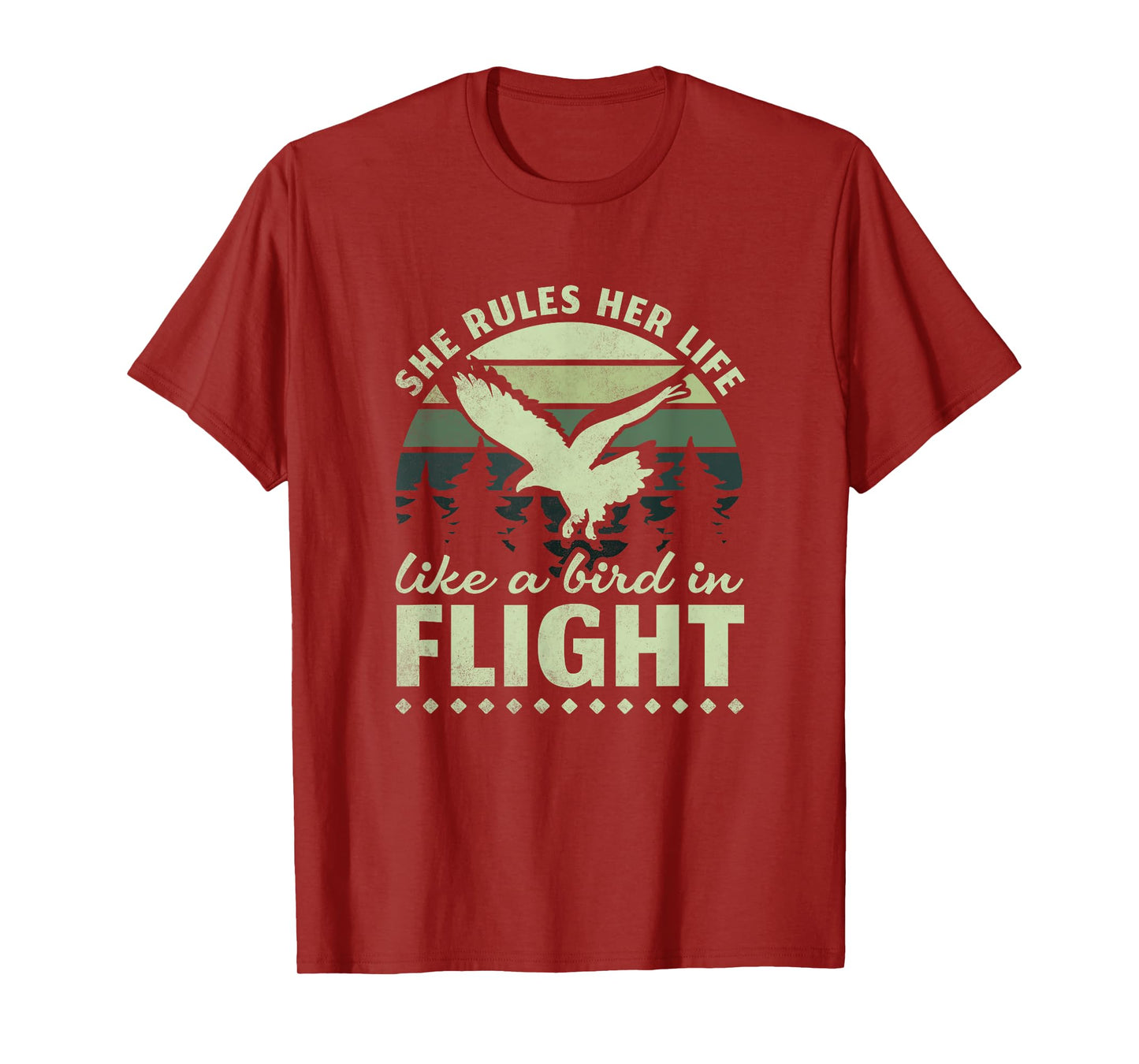 She Rules Her Life Like A Bird In Flight, Birder T-Shirt