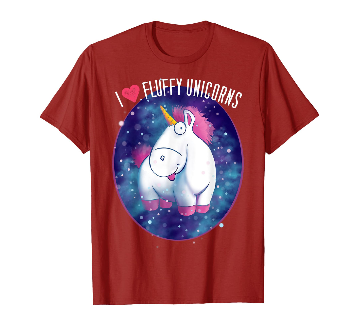 Despicable Me Minions I Love Fluffy Unicorns Graphic T-Shirt T-Shirt