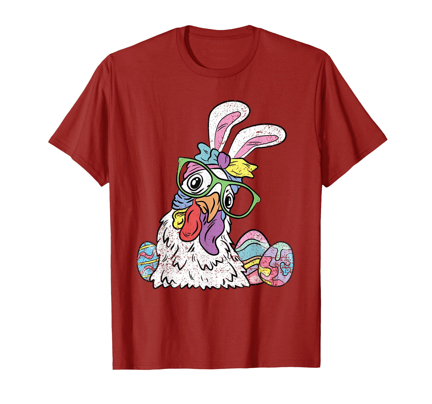 Chicken Egg Hunting Easter Bunny Ears Farm Animal Spring T-Shirt