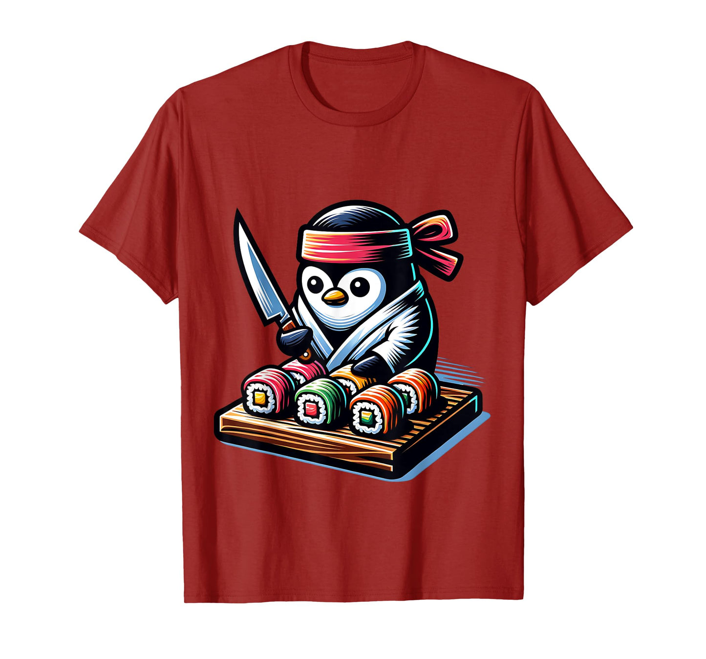 Penguin Prepares Sushi T-Shirt
