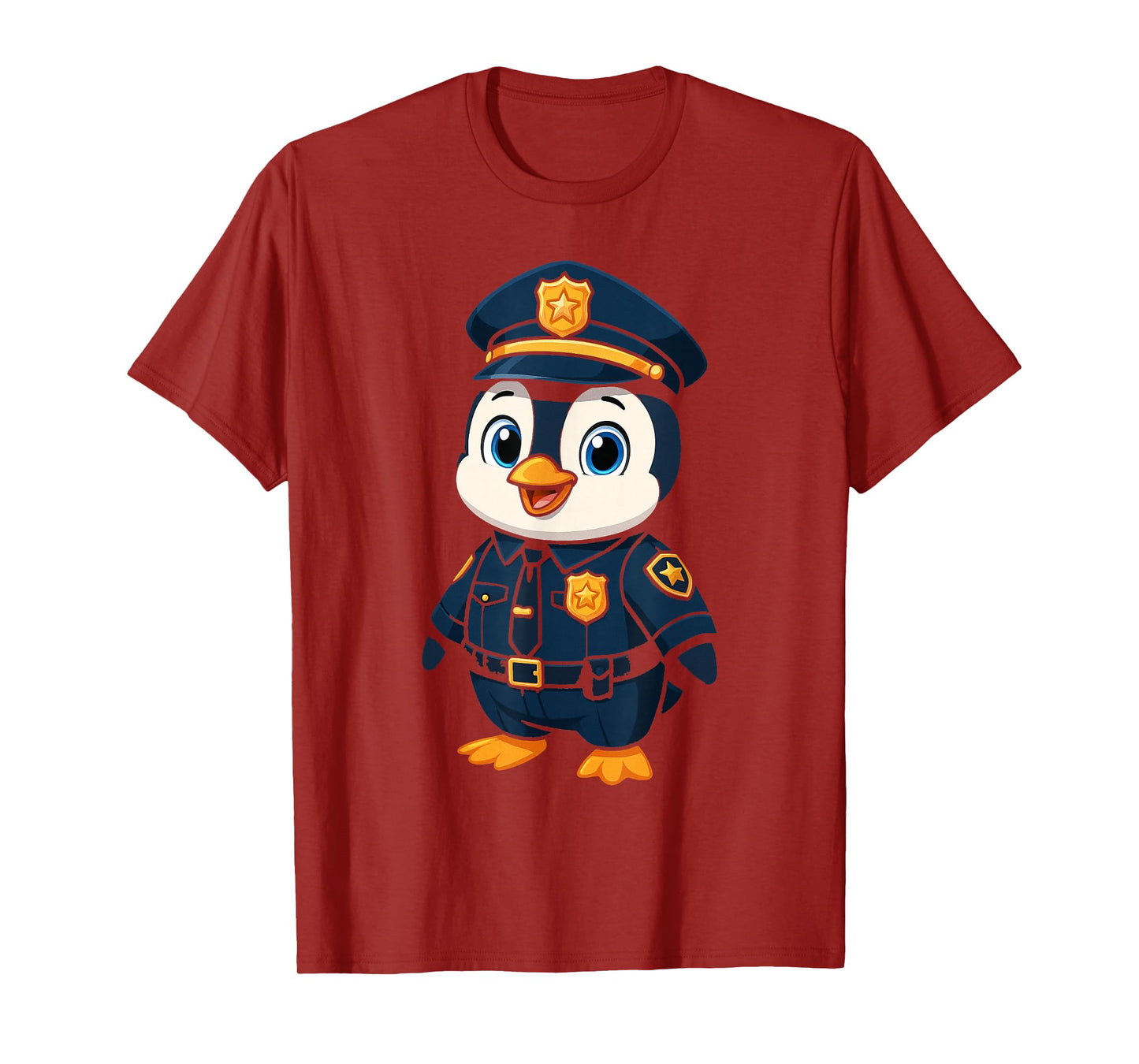 Penguin Policeman Funny Police Cop Costume Kids Girls Boys T-Shirt