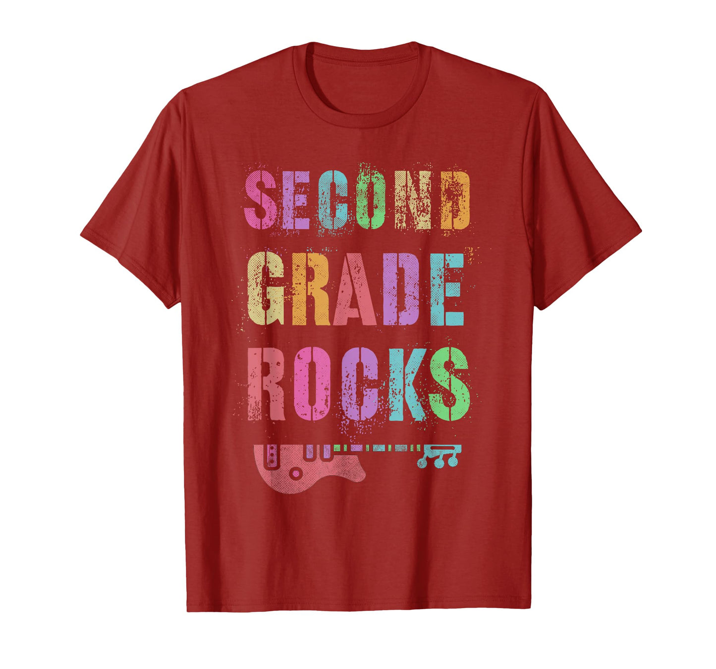 2nd GRADE ROCKS Teacher I Teach Second Gr Rockstar Teaching T-Shirt for Men Women Girls Kids