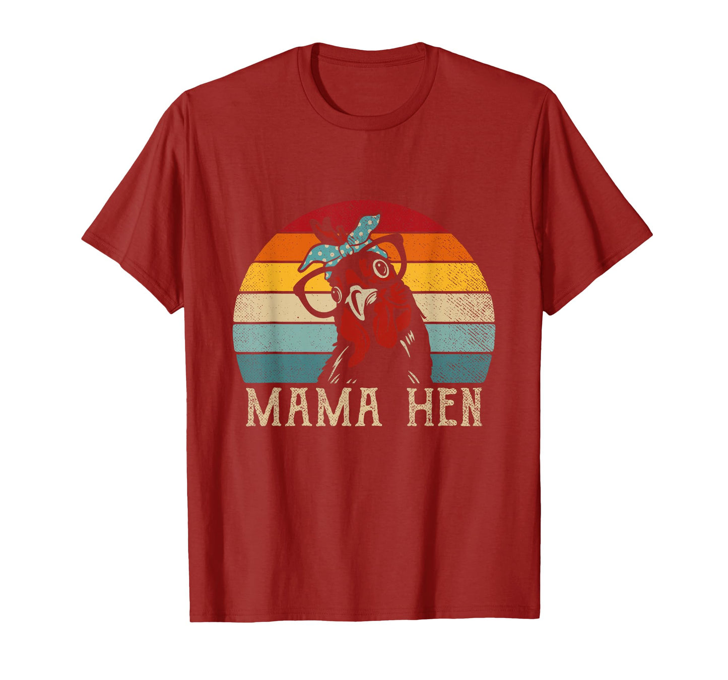 Funny Mama Hen Apparel 80s Vintage Retro Chicken Mom Mother T-Shirt