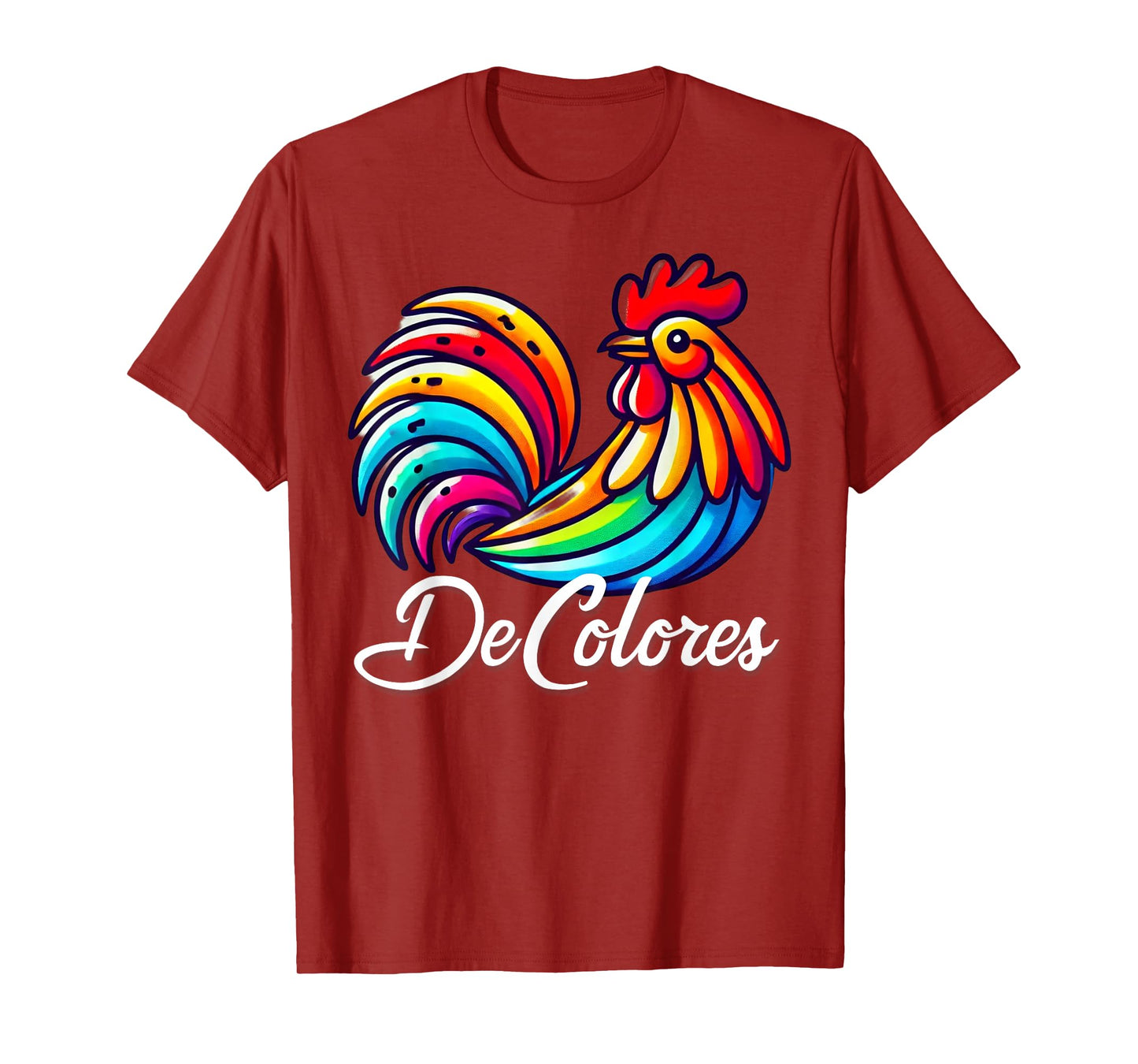 DeColores Cursillo Rainbow Rooster Catholic T-Shirt