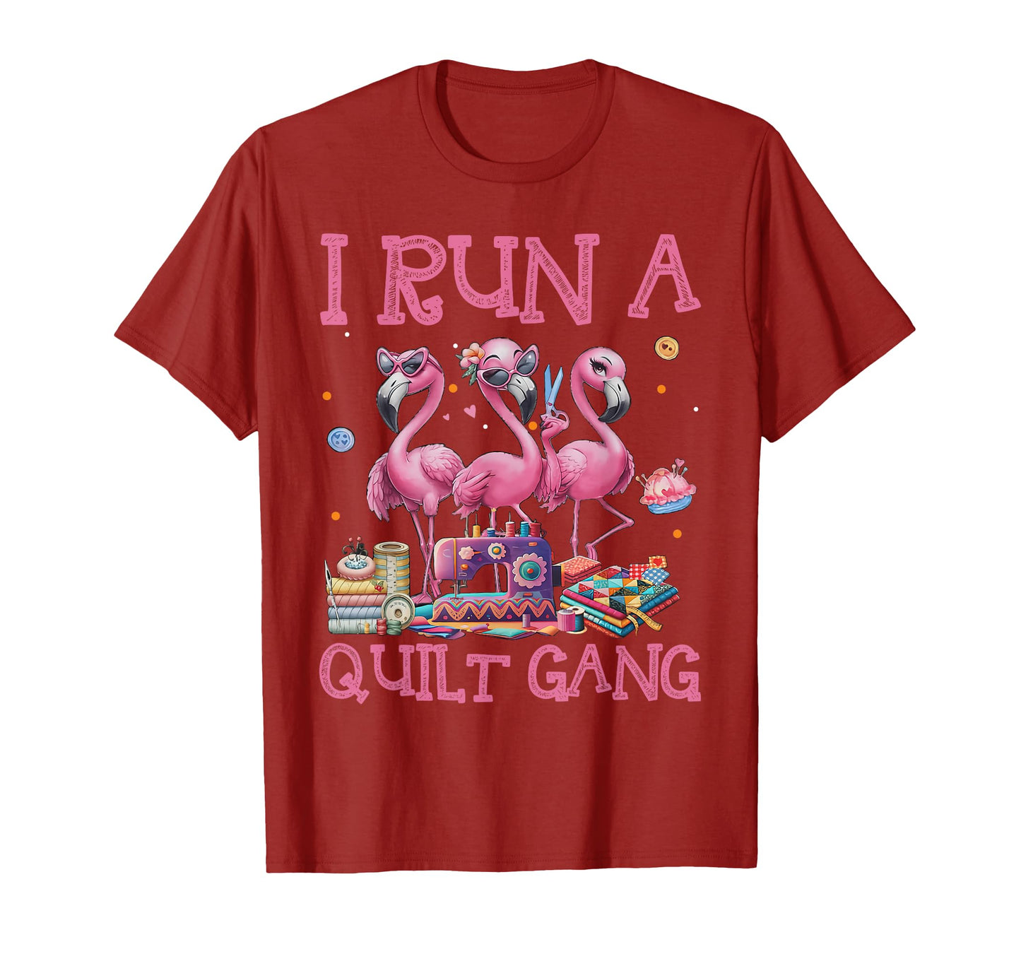 Cool I Run A Quilt Gang Quilting Art For Quilter Sewer Women T-Shirt