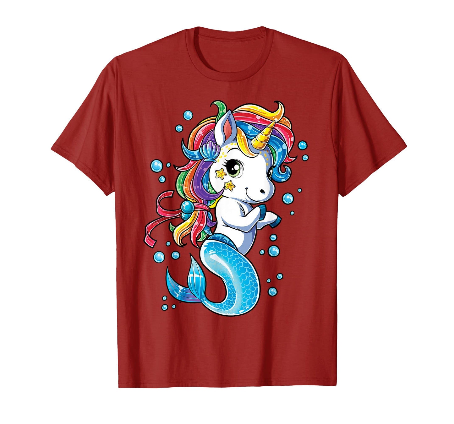 Unicorn Mermaid Mermicorn T Shirt Girls Kids Rainbow Gifts T-Shirt