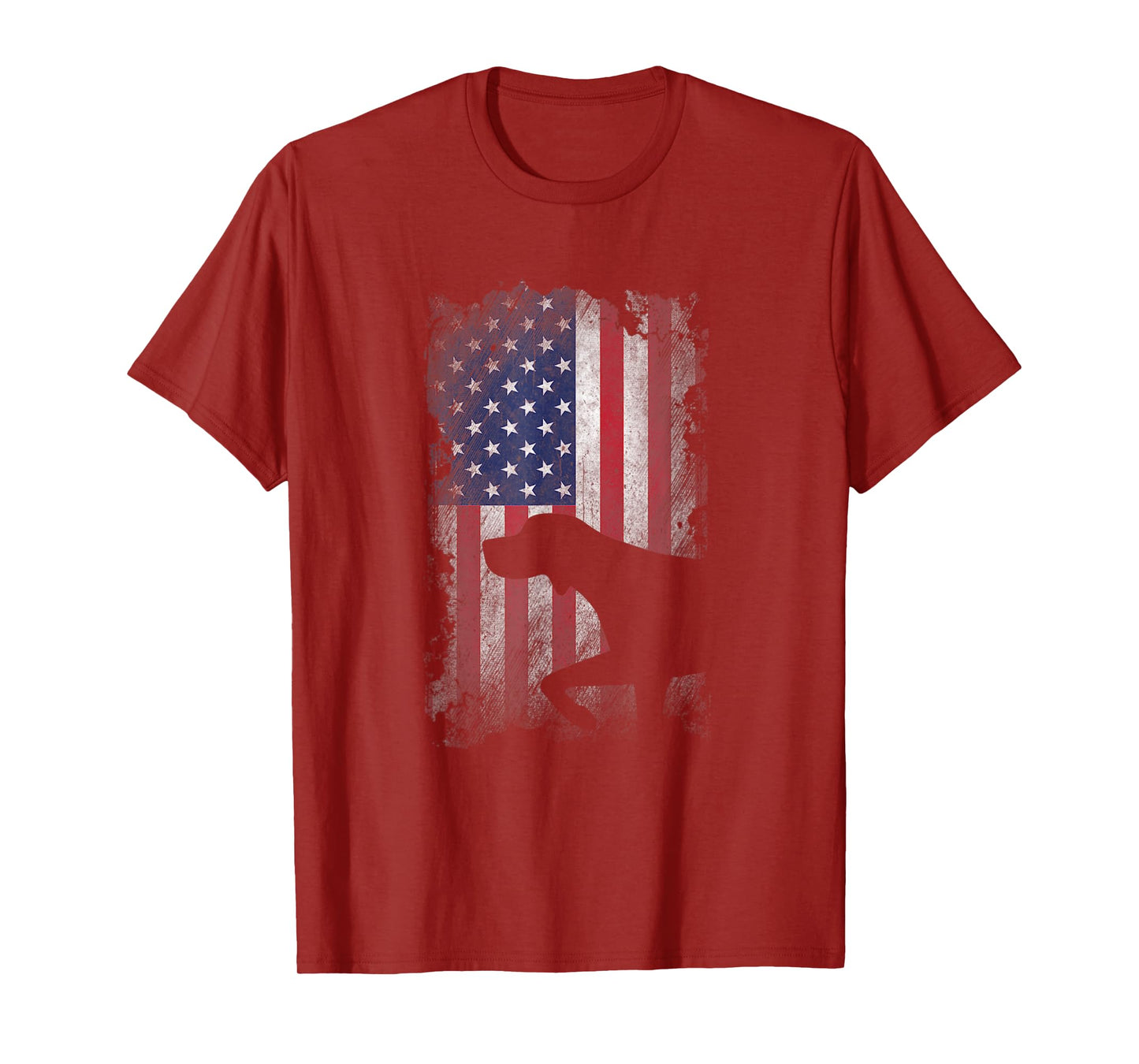 Patriotic German Shorthaired Pointer American Flag GSP Dog T-Shirt