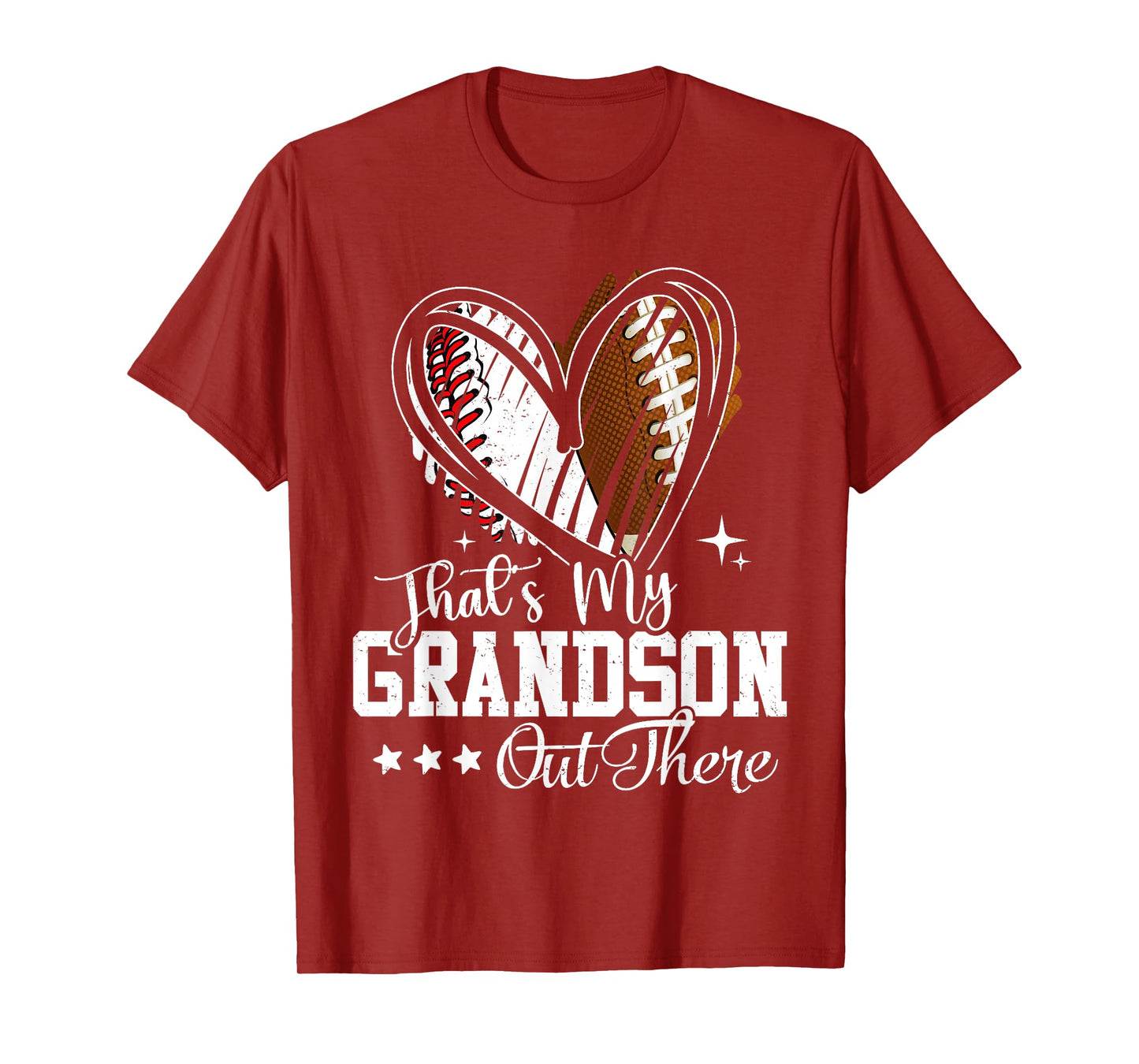 That's My Grandson Out There Baseball Football Grandma T-Shirt